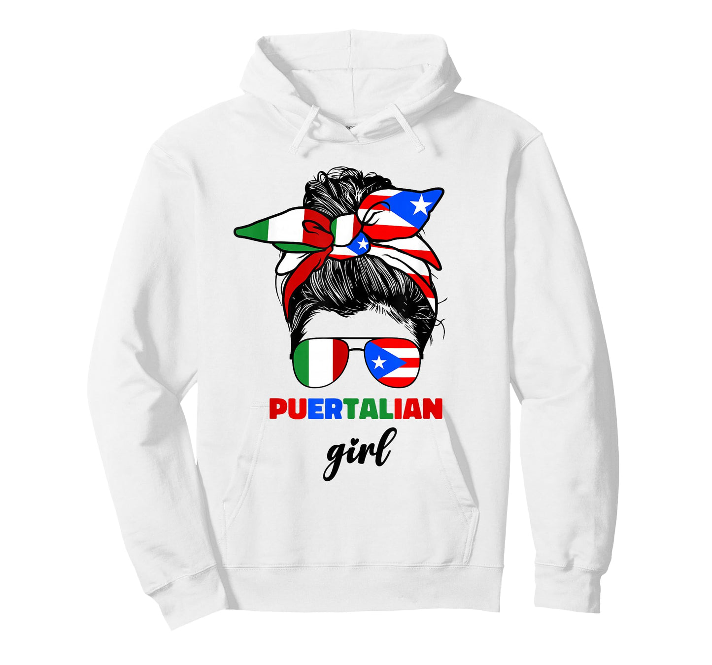 Half Italian And Puerto Rican Rico Italy Flag Girl For Women T-Shirt