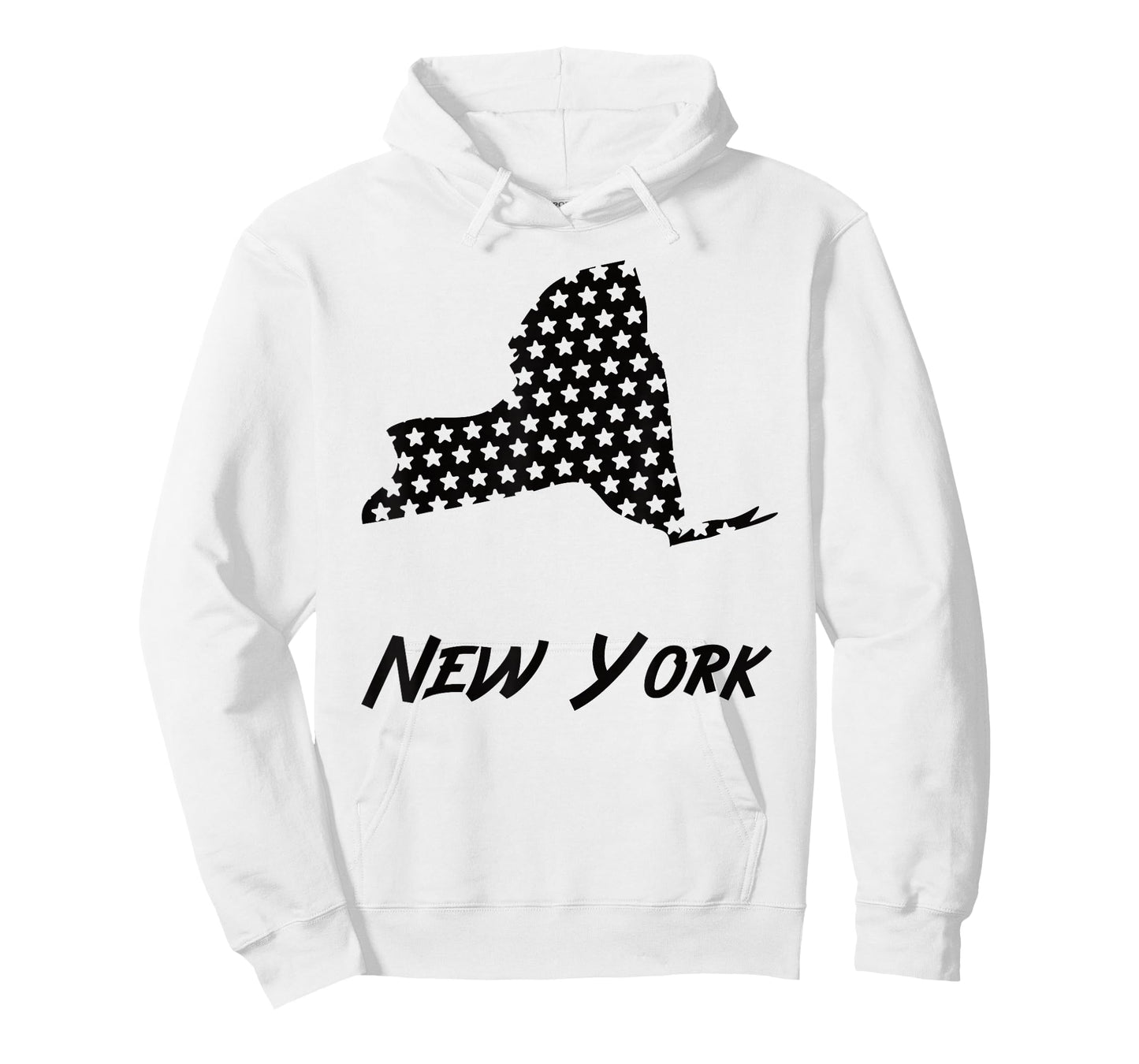 New York USA State Outline Stars Vintage Retro Design T-Shirt