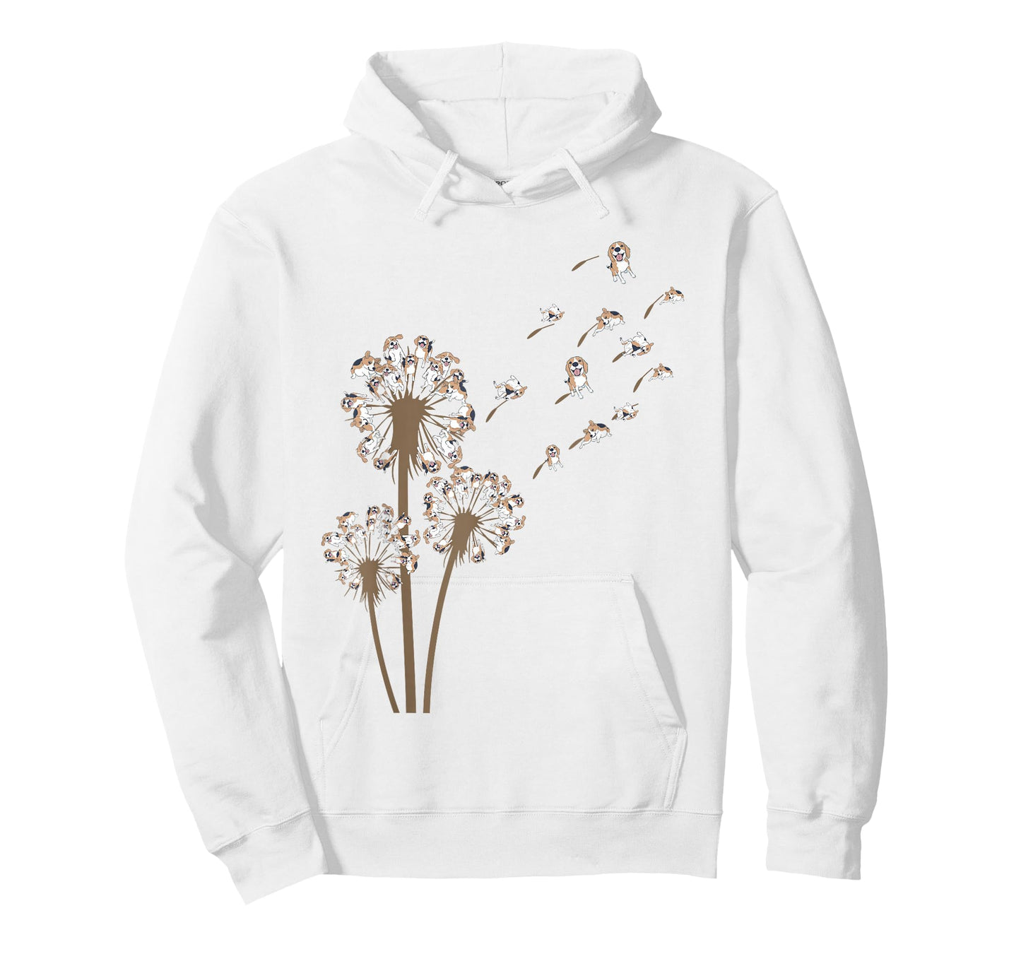 Beagle Flower Fly Dandelion Funny Dog Lover Dog Dad T-Shirt