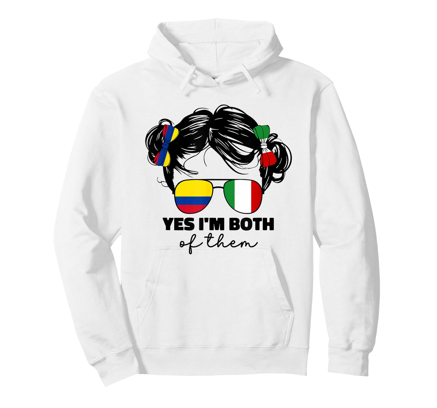 Half Italian And Colombian Colombia Italy Flag Kids Girl T-Shirt