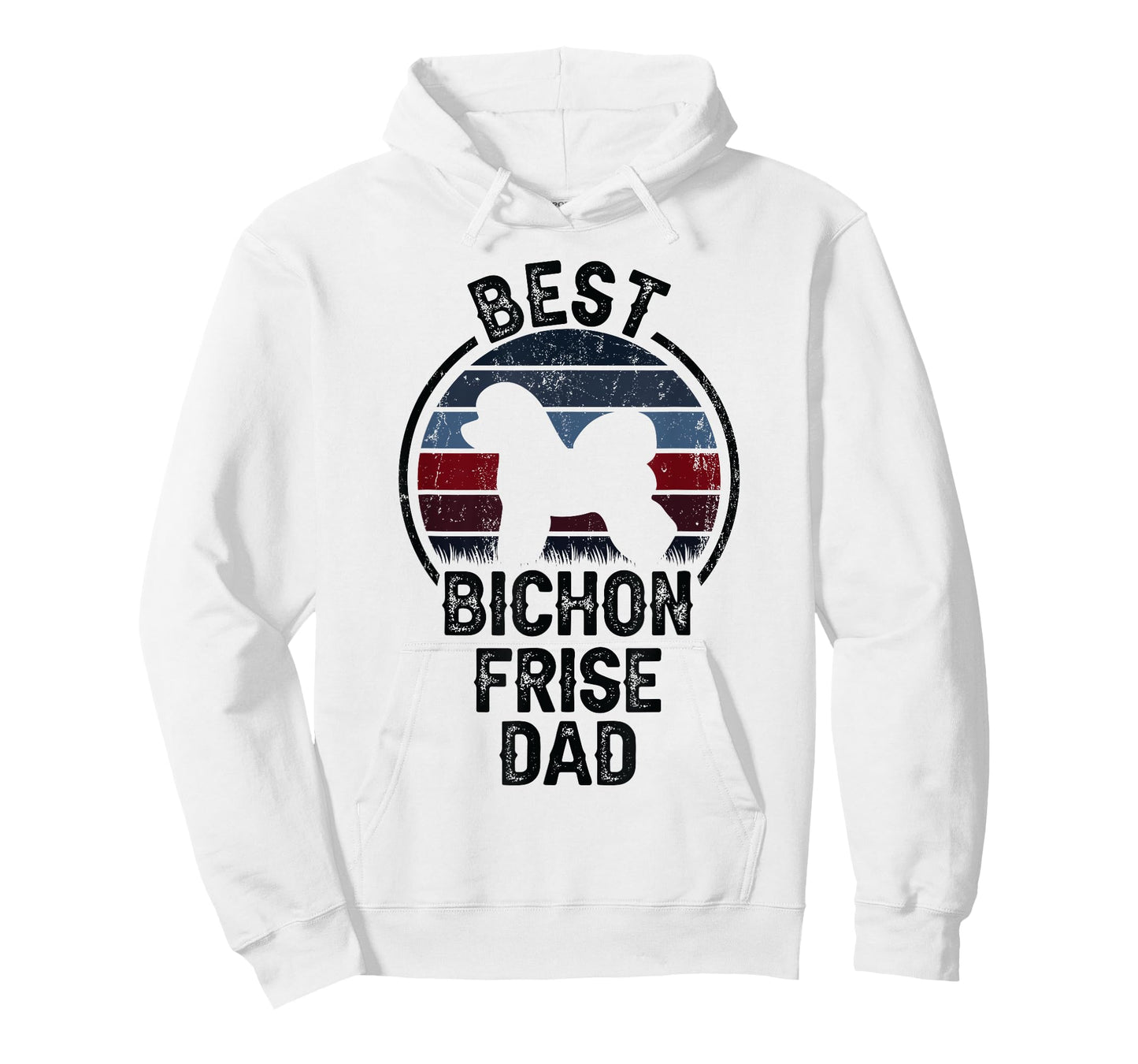 Best Dog Father Dad - Vintage Bichon Frise Men Women T-Shirt