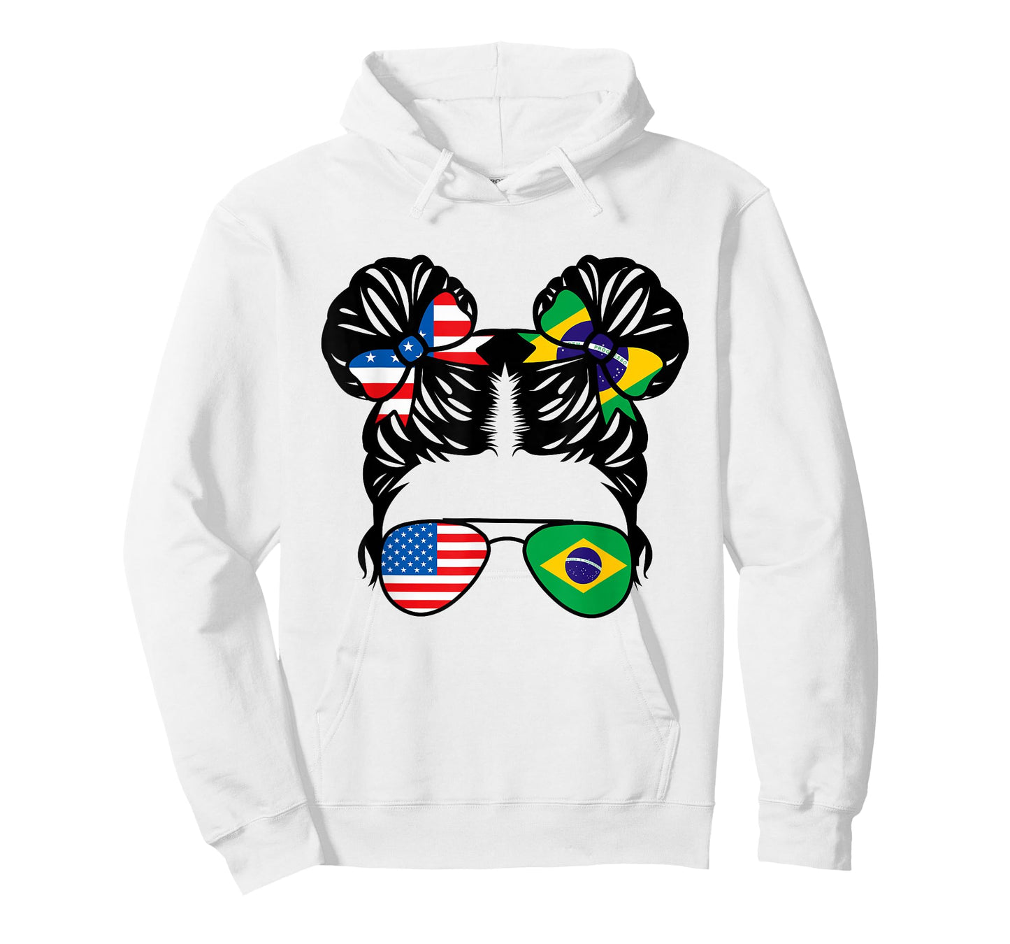 Half American Half Brazilian Girl USA Brazil Flag Patriot T-Shirt