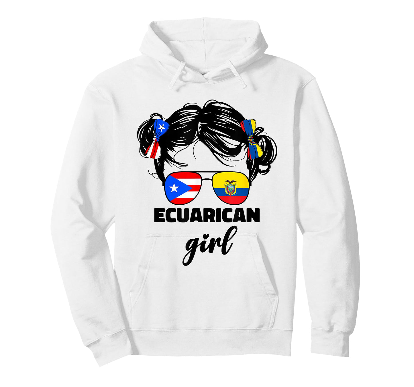 Half Ecuadorian And Puerto Rican Rico Ecuador Flag Kids Girl T-Shirt