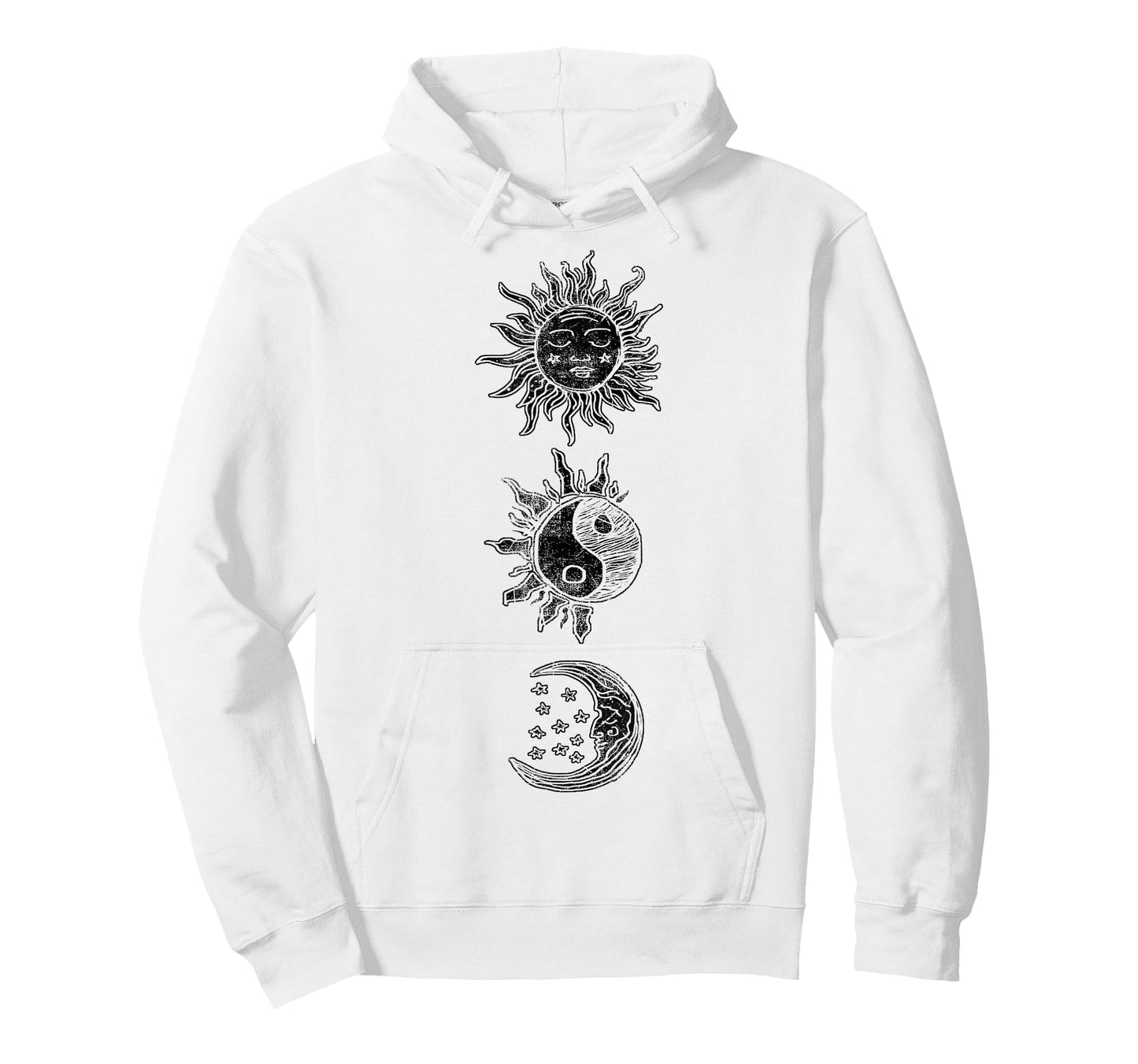 Sun Moon Star Yin Yang Geometric T-Shirt
