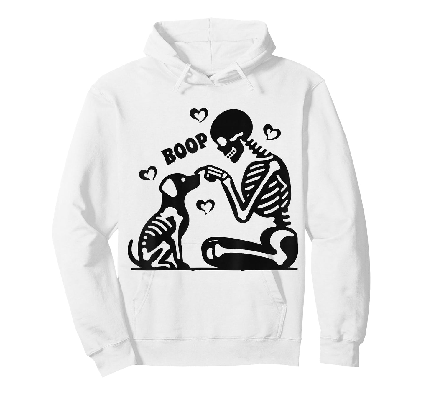 Skeleton Dog Boop Funny Halloween Girl Men Women T-Shirt