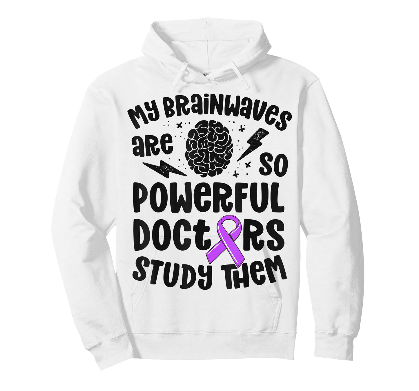 Kids Epilepsy Awareness Shirt Powerful Brainwaves Purple T-Shirt