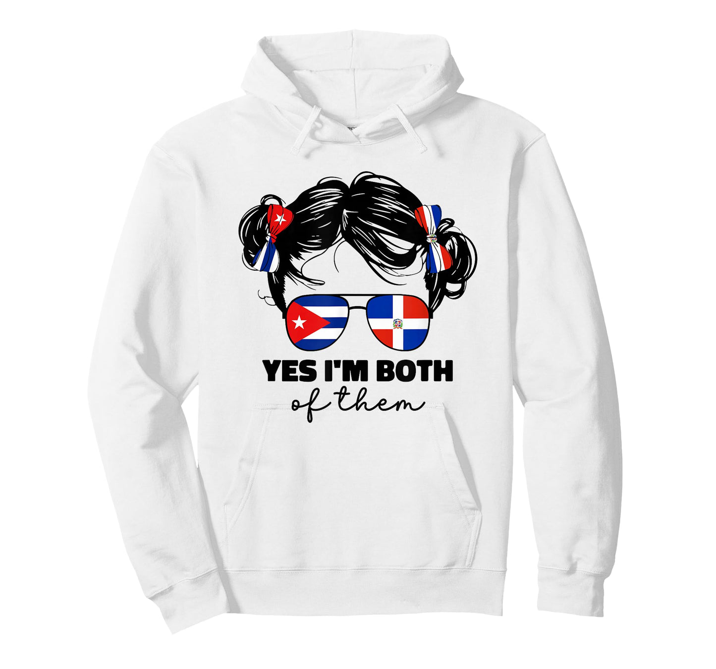 Half Dominican Republic And Cuban Cuba Flag Kids Girl Mix T-Shirt