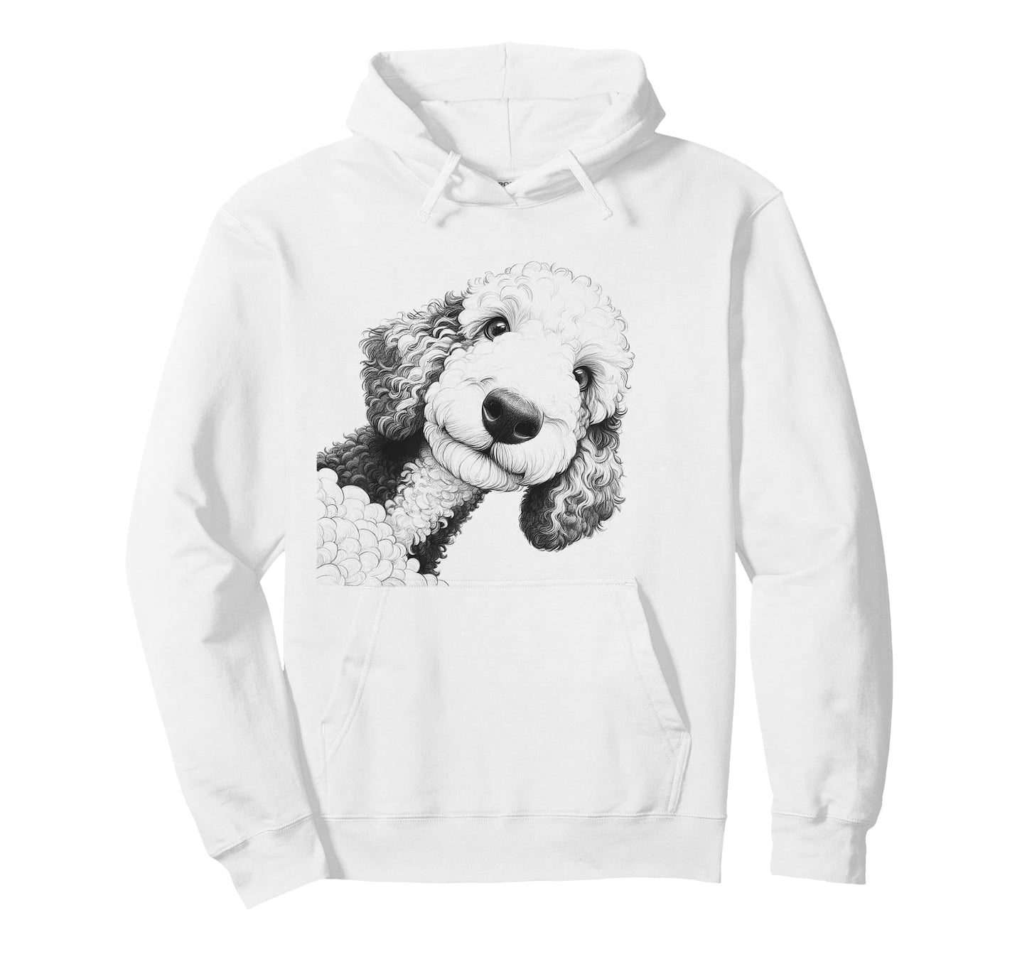 Funny Sheepadoodle Peeking Dog Design T-Shirt