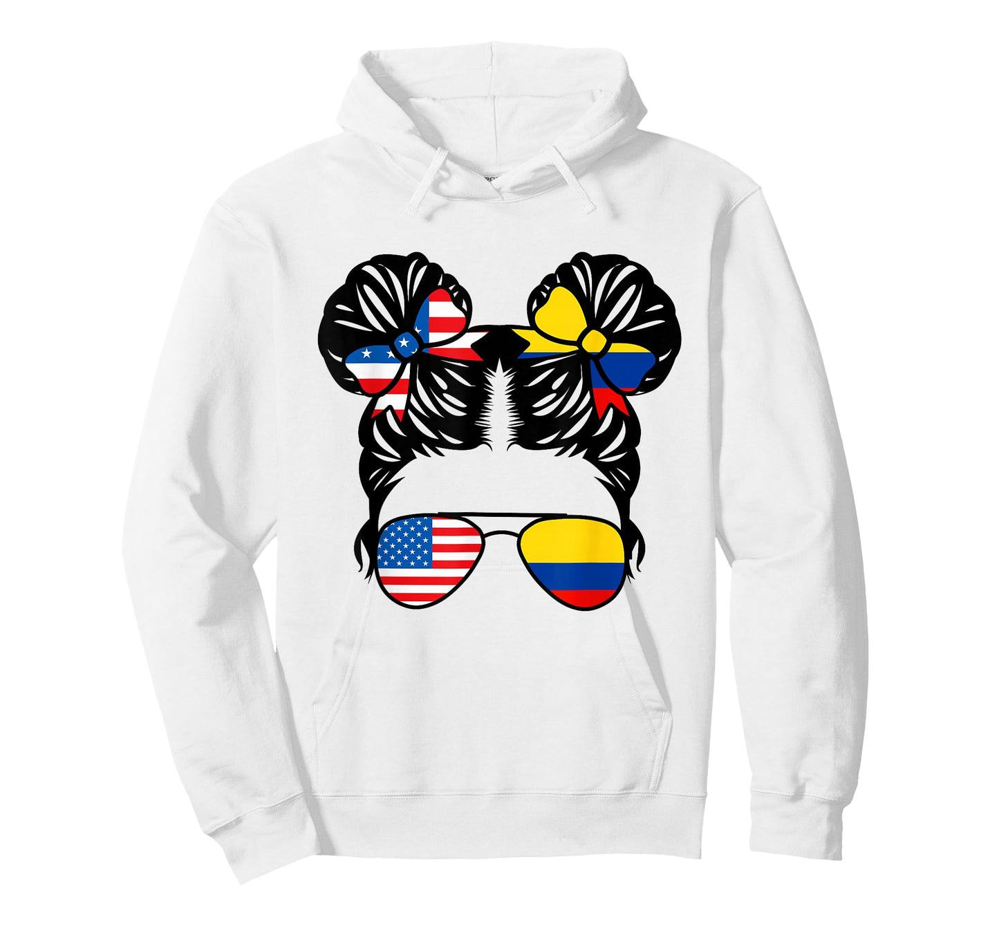 Half American Half Colombian Girl USA Colombia Flag Patriot T-Shirt