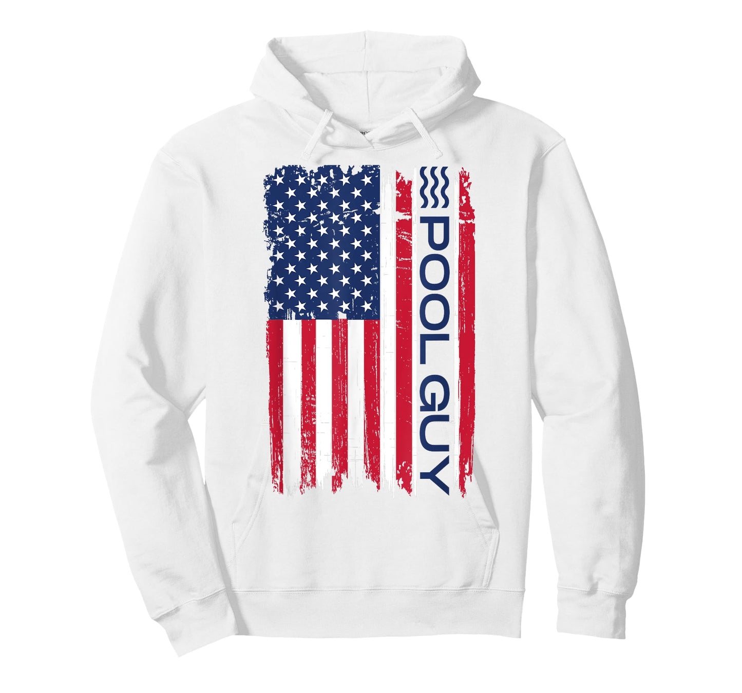 Pool Guy Vintage Retro Patriotic US Flag T-Shirt