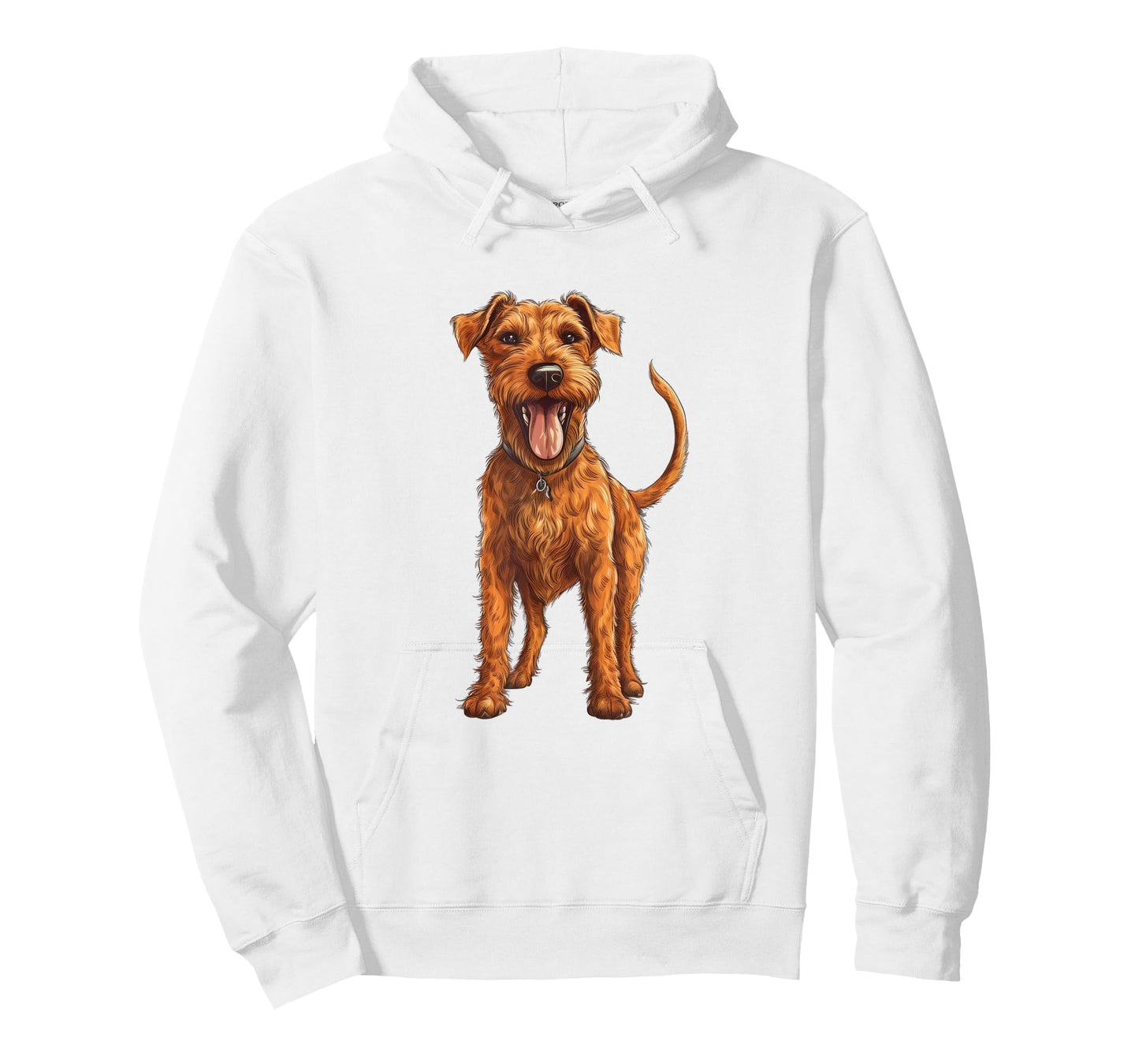 Cute and Happy Irish Terrier Dog Illustration T-Shirt