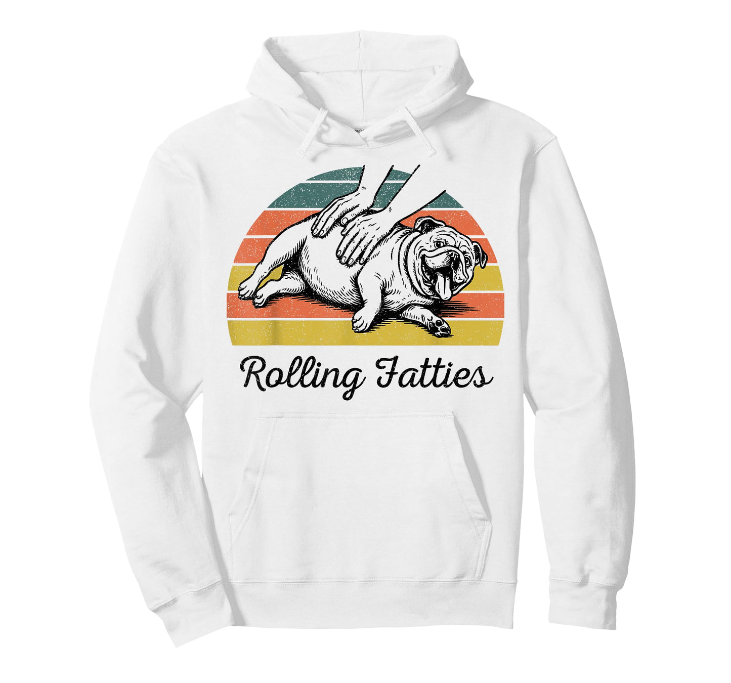 Chubby Bulldog Rolling Fatties Funny Vintage T-Shirt