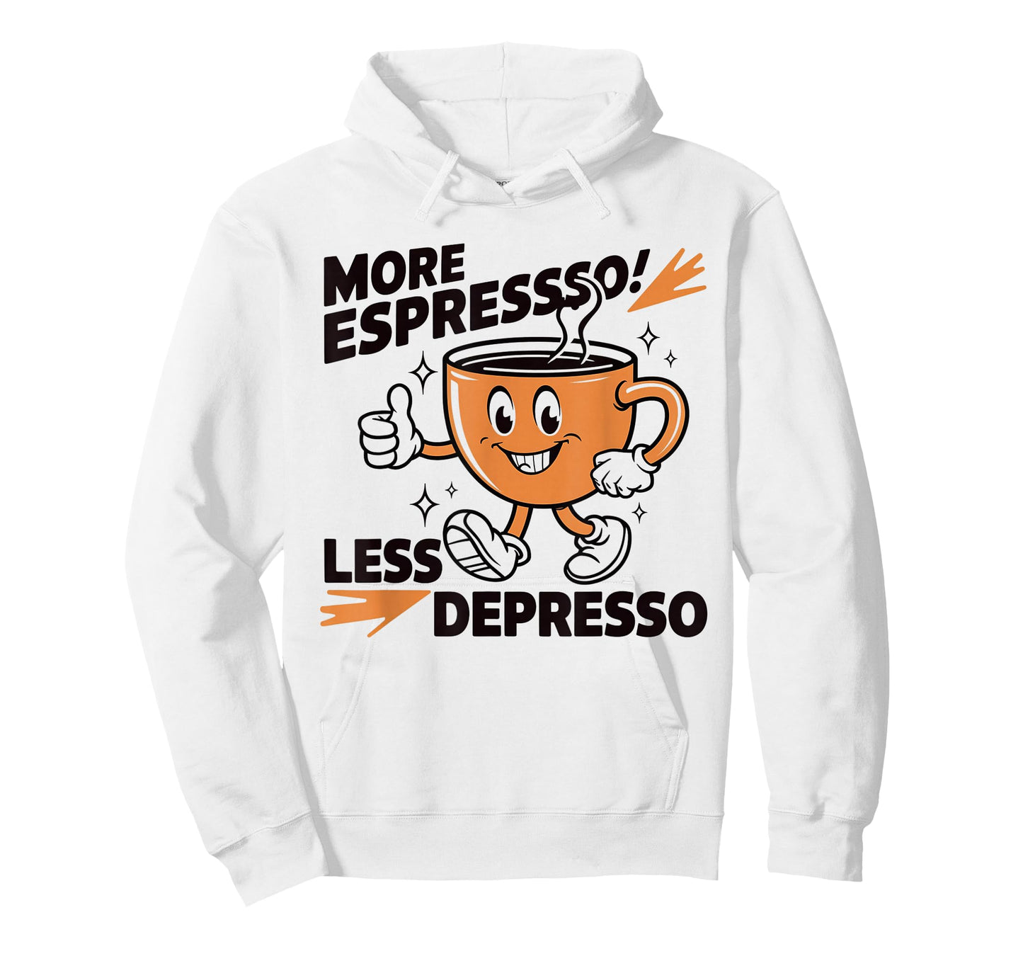 More Expresso Less Depresso Funny Vintage Coffee Adict Lover T-Shirt