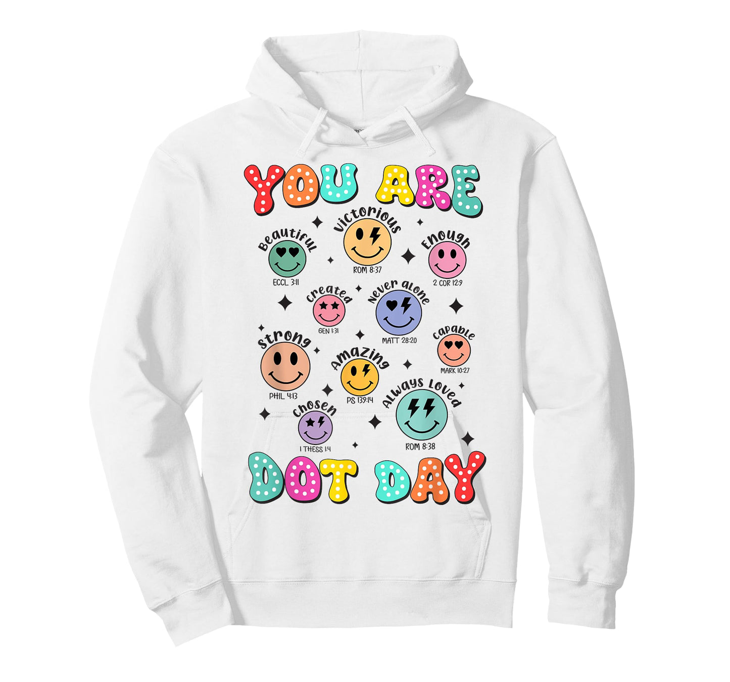 You are Enough Christian Bible Dot Day Colorful Polka Dot T-Shirt
