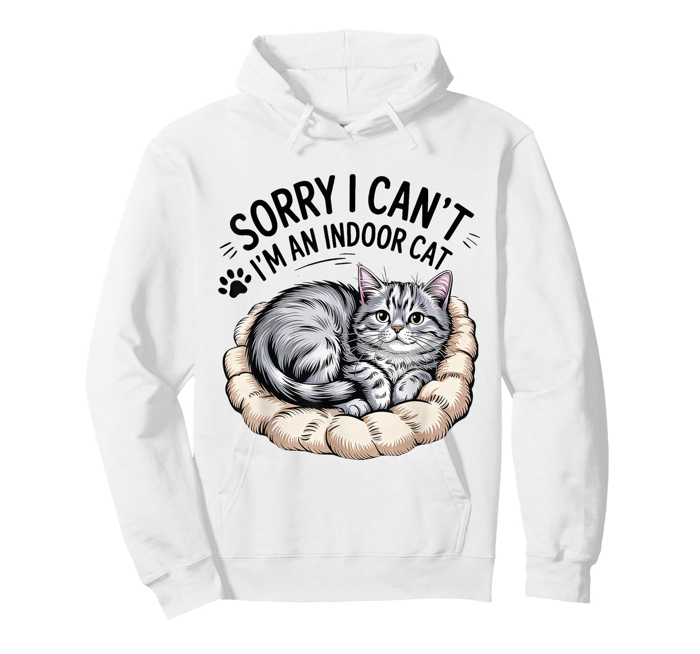 Sorry I Can’t Go Indoor Funny Kitty Humor cat Lovers T-Shirt