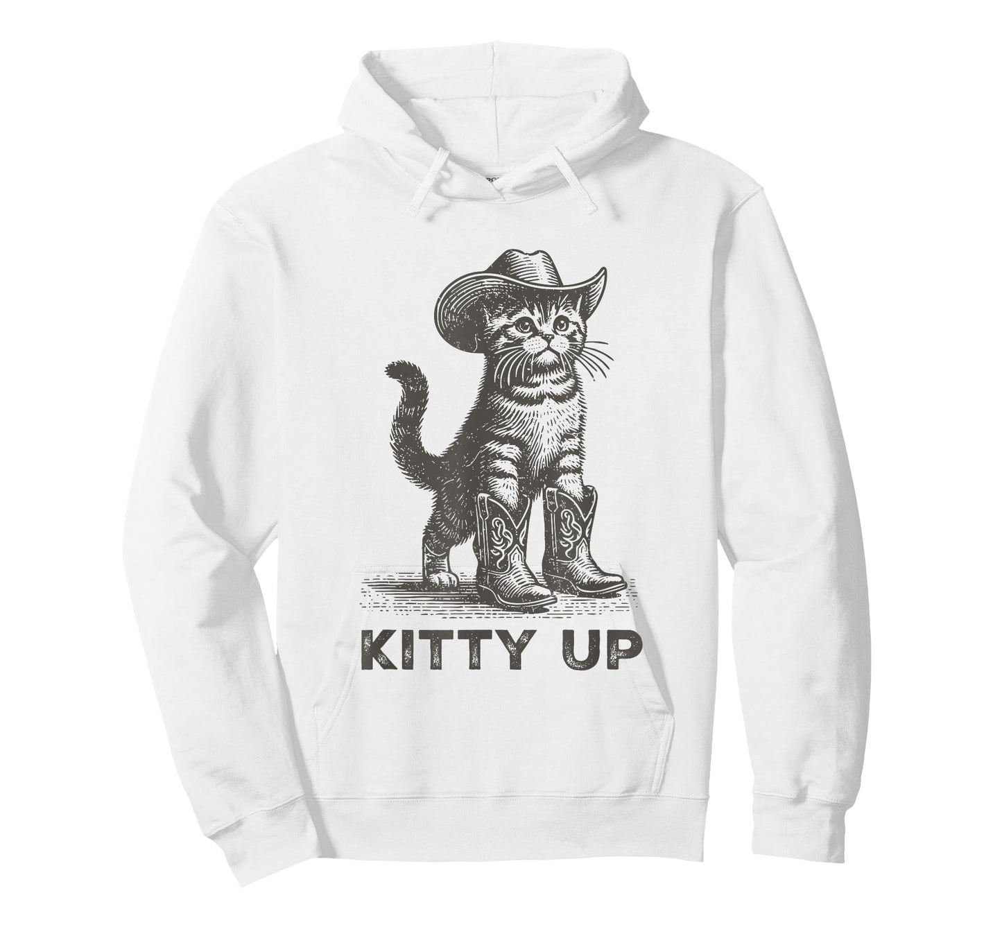 Kitty Up Vintage Country Music Lover Funny Cowboy Cat T-Shirt