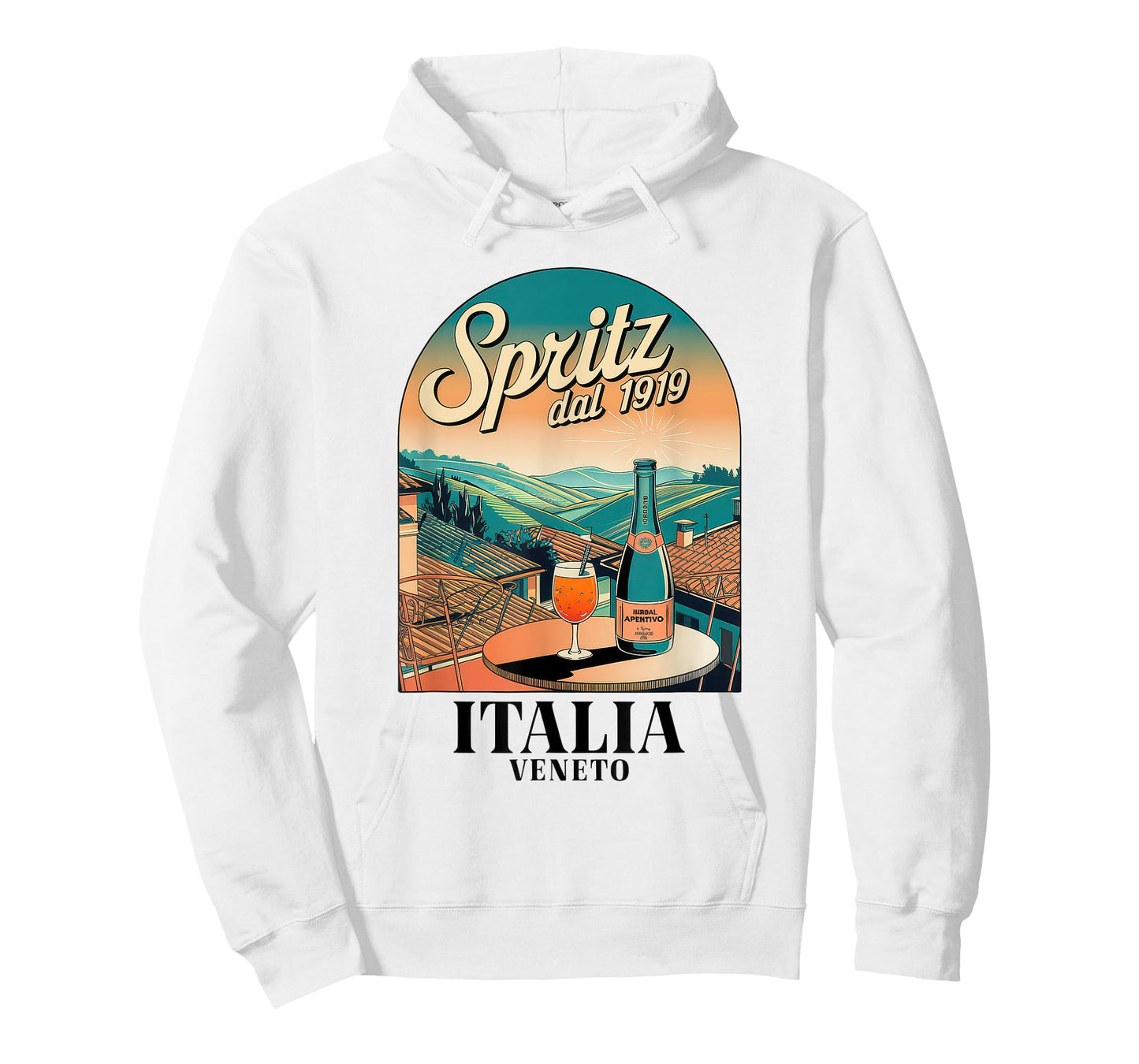Spritz Veneto Tshirt Italia Vintage Orange Wine Cocktail T-Shirt