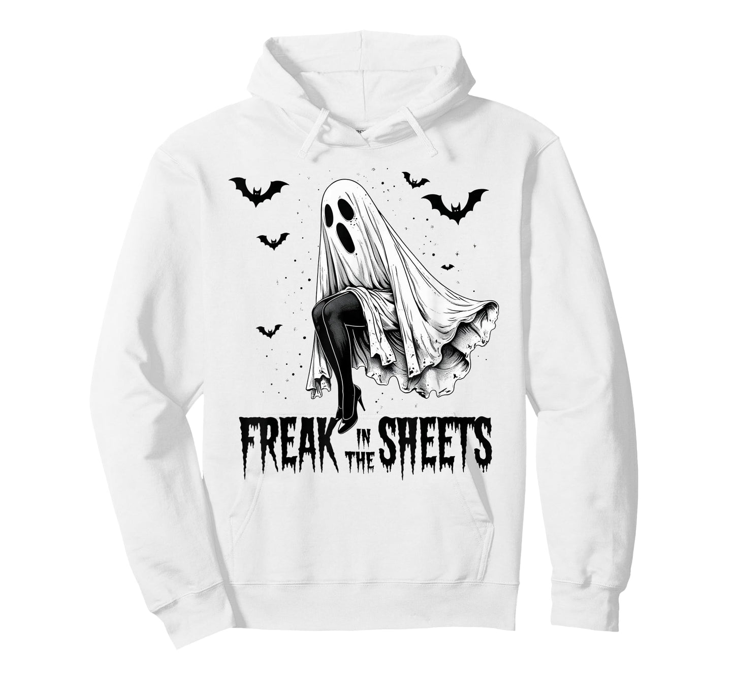 Freak in The Sheets Ghost Costume Halloween Funny Adult T-Shirt