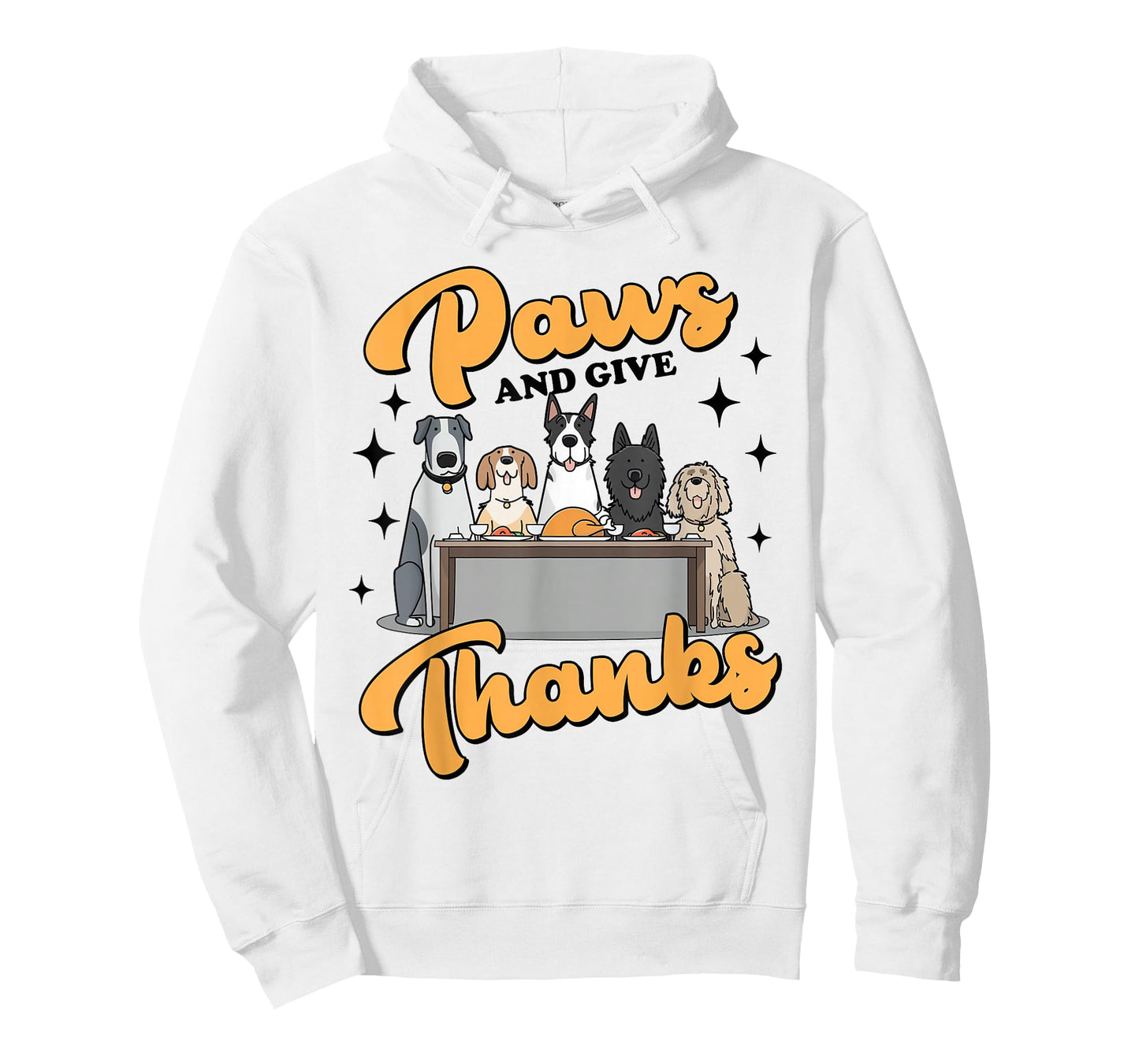 Thanksgiving Autumn Fall Puppy Dog Mom Paws and Give Thanks T-Shirt