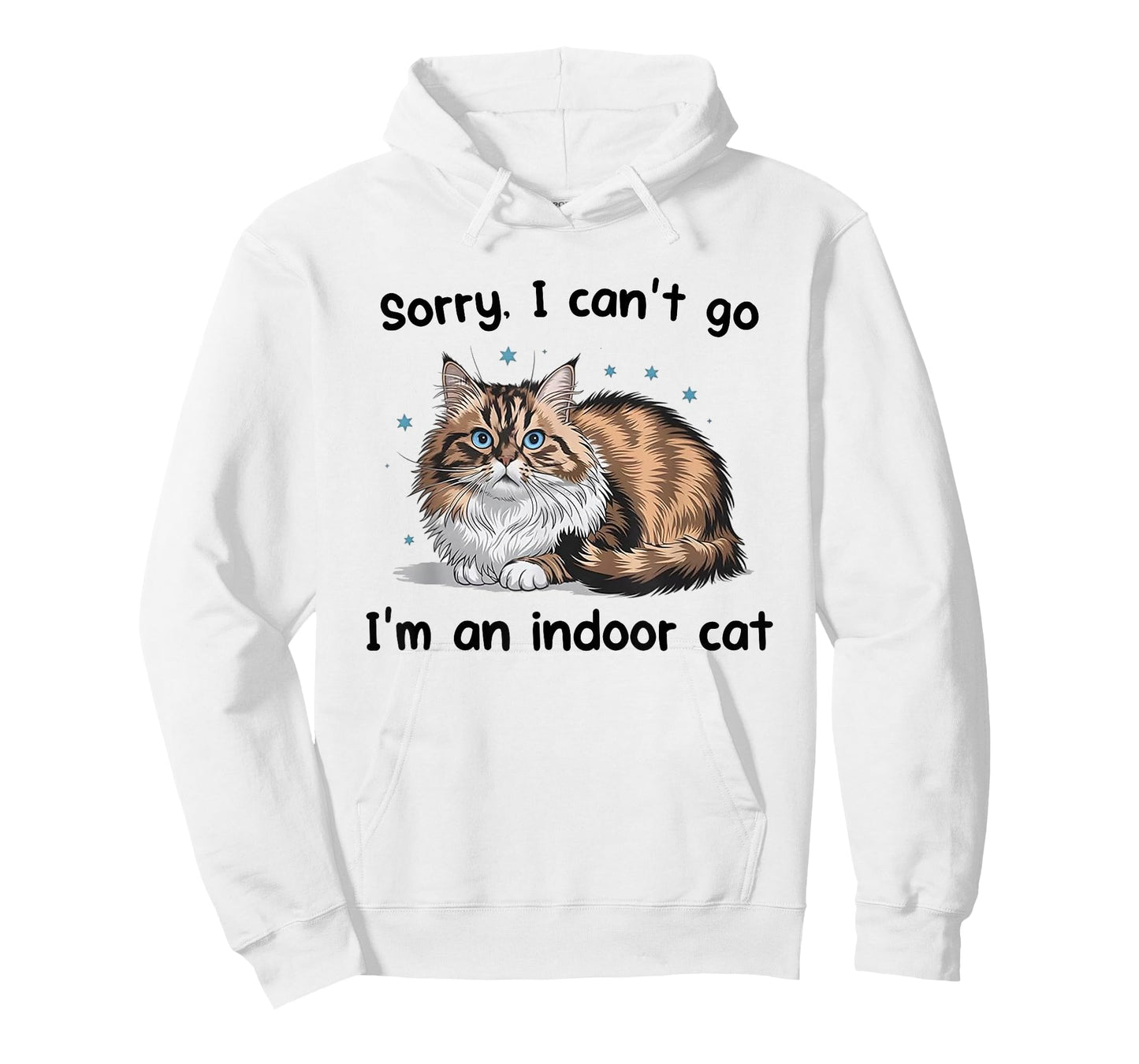 Cat Sorry I Can't Go I'm an Indoor Cat Kitten Tea Break T-Shirt