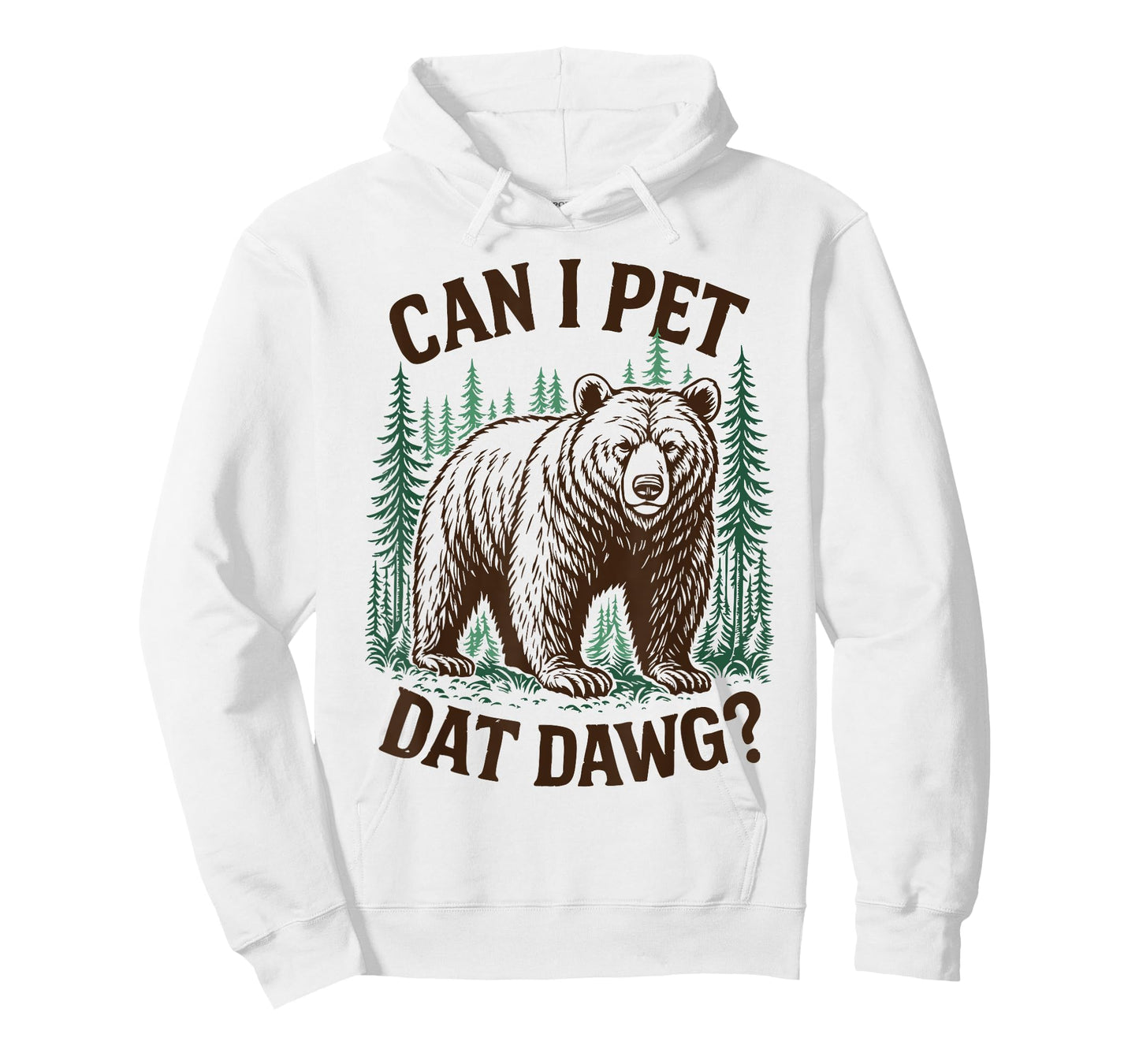 Can I Pet That Dawg Funny Bear Meme Camping Hiking Vintage T-Shirt