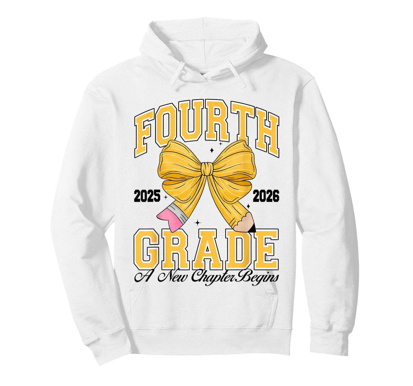 Fourth Grade Back to School First Day Pencil Bow 2025 Girls T-Shirt