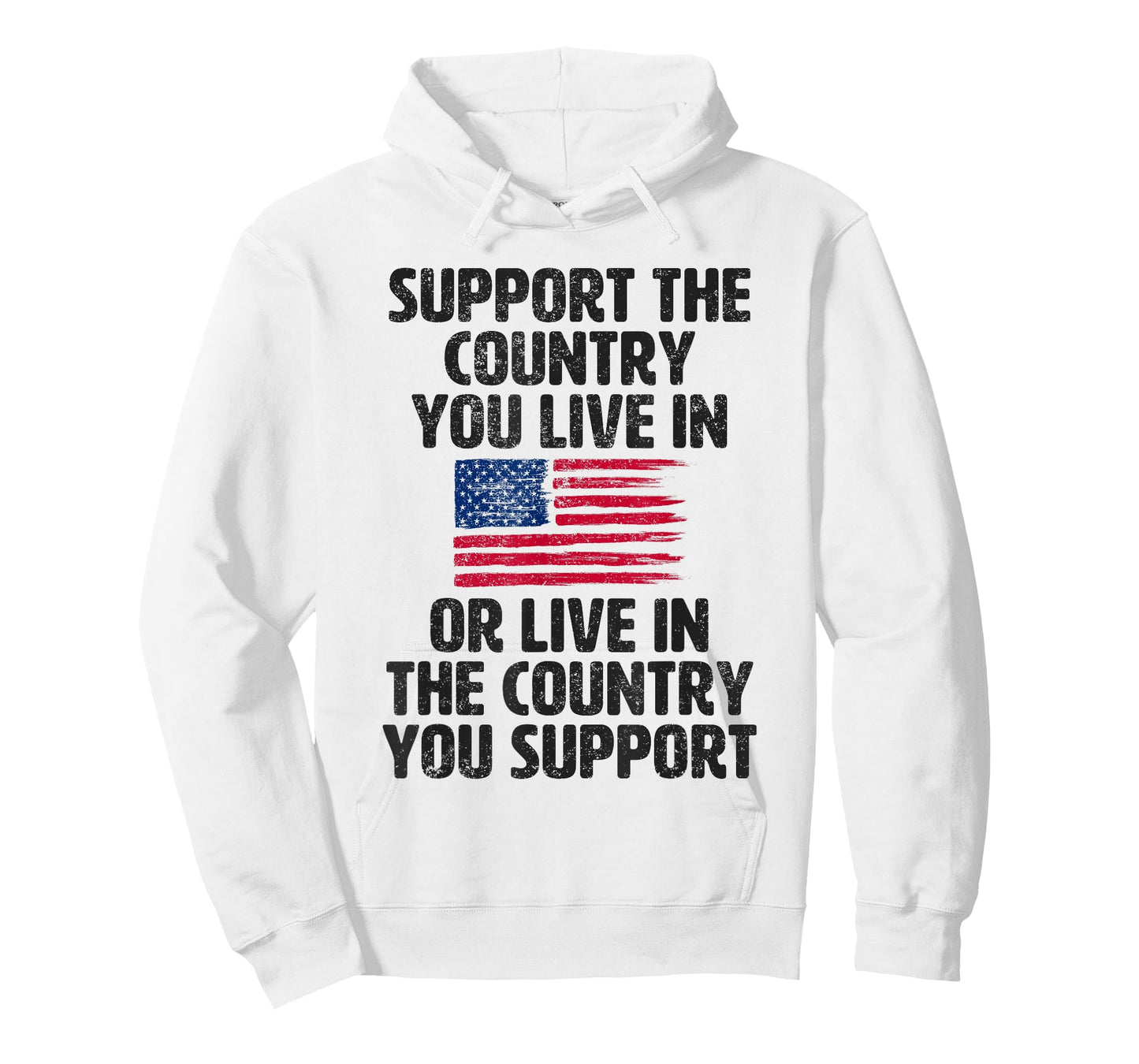 Support The Country You Live In USA American Flag T-Shirt