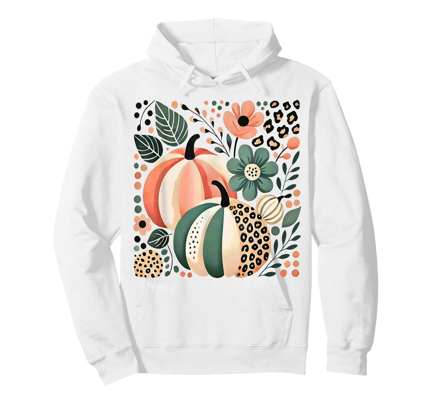 Wildflower Pumpkin Season Autumn Fall Leaves Thanksgiving T-Shirt