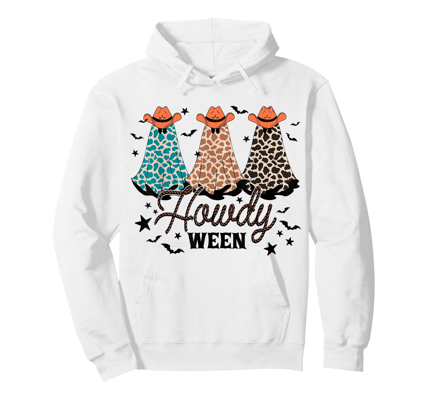 Howdy Ween Ghouls Funny Cowgirl Halloween Western Spooky T-Shirt