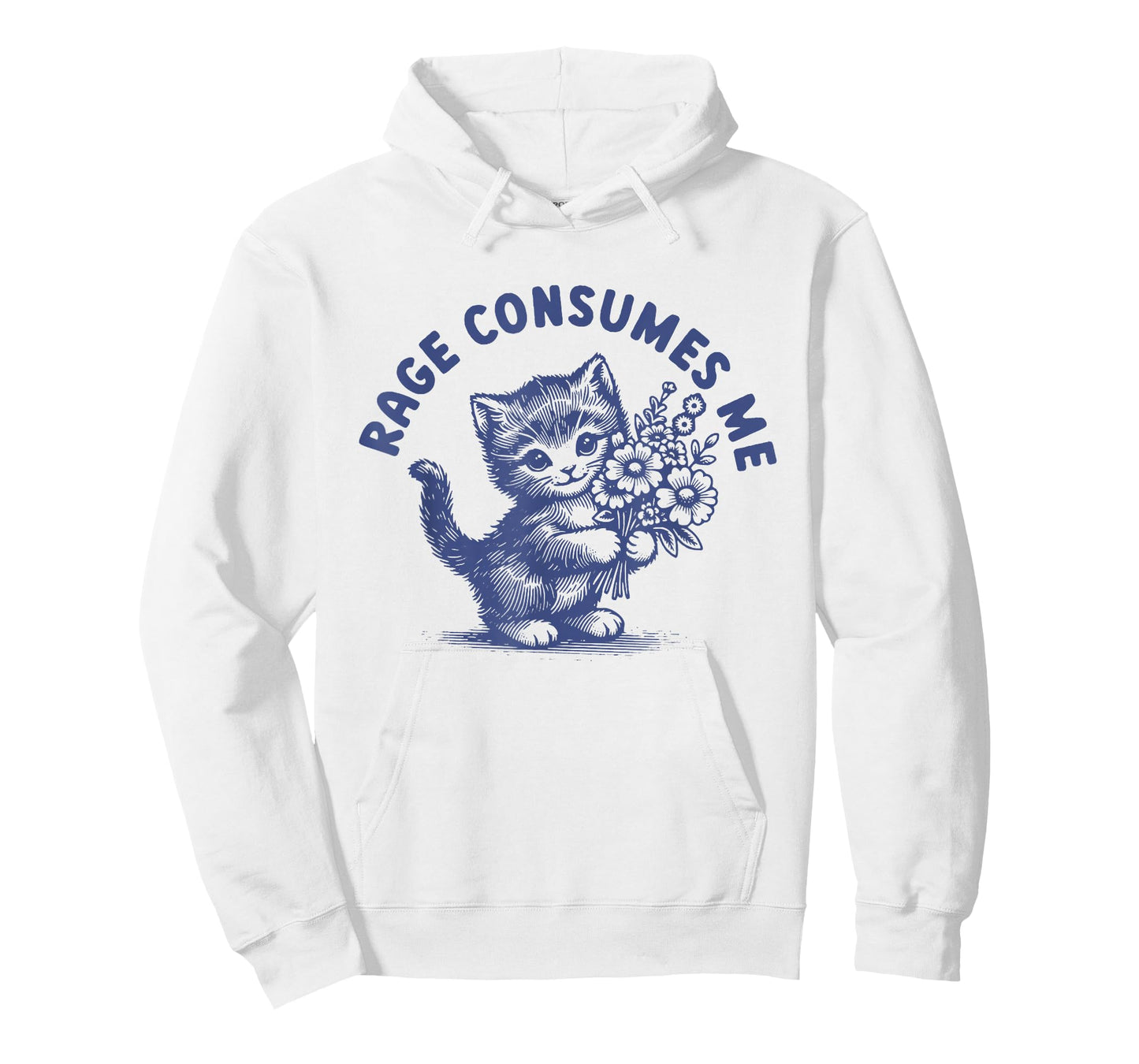 Rage Consumes Me Funny Cat Kitten Flower T-Shirt