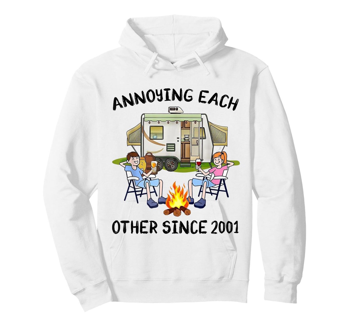 Annoying Each Other Since 2001 RV Van Campfire Couple T-Shirt