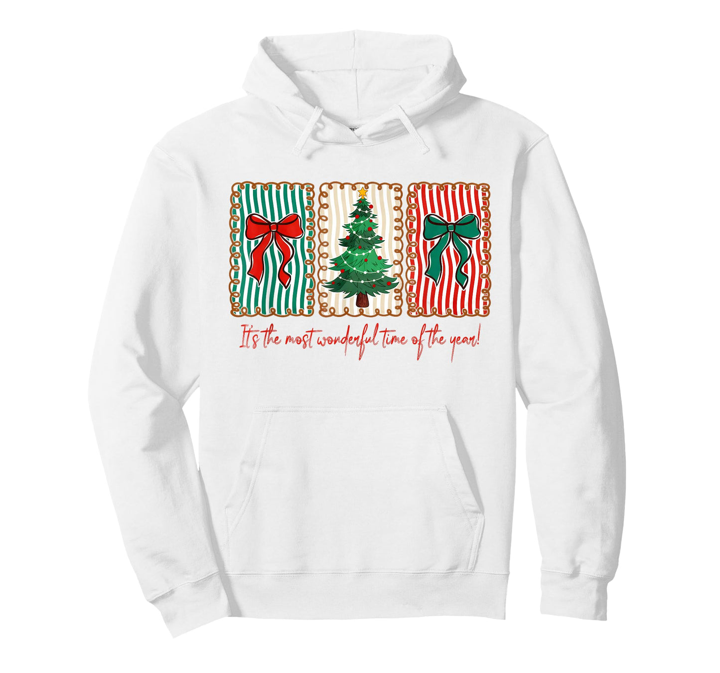 It's The Most Wonderful Time of The Year Xmas Tree Coquette T-Shirt