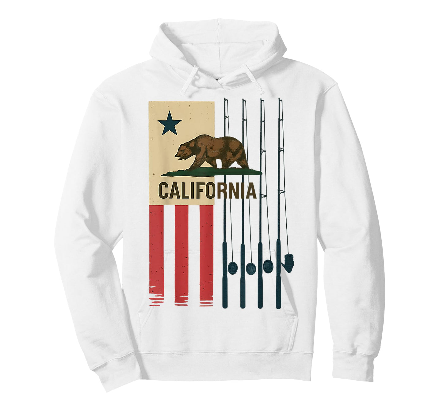 California Bear Fishing Design for Outdoor Enthusiasts T-Shirt