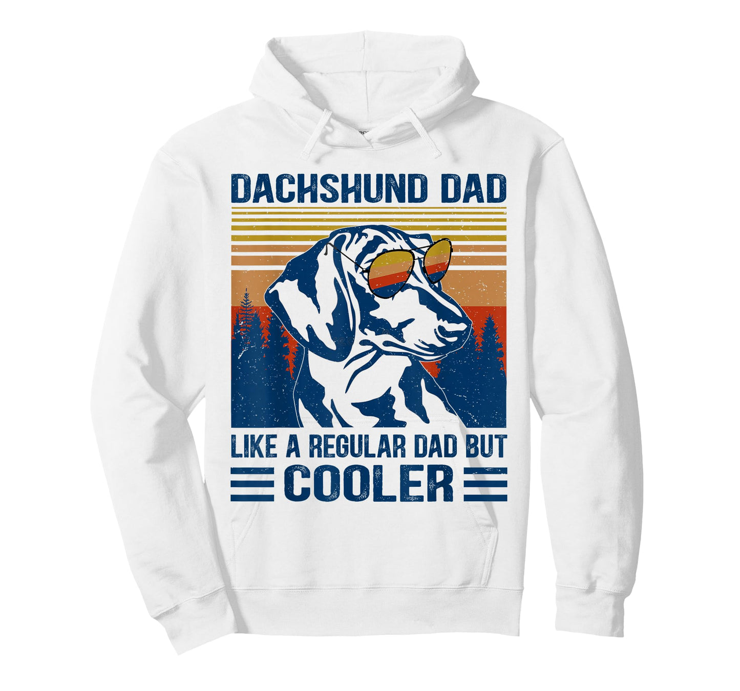 Vintage Dachshund Dad Like A Regular Dad But Cooler Funny T-Shirt