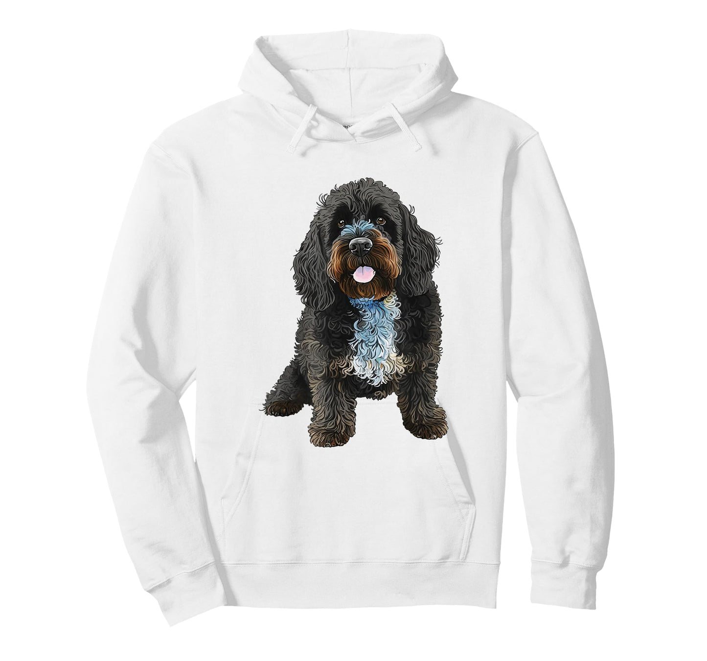 Playful Labradoodle Graphic Art Design T-Shirt