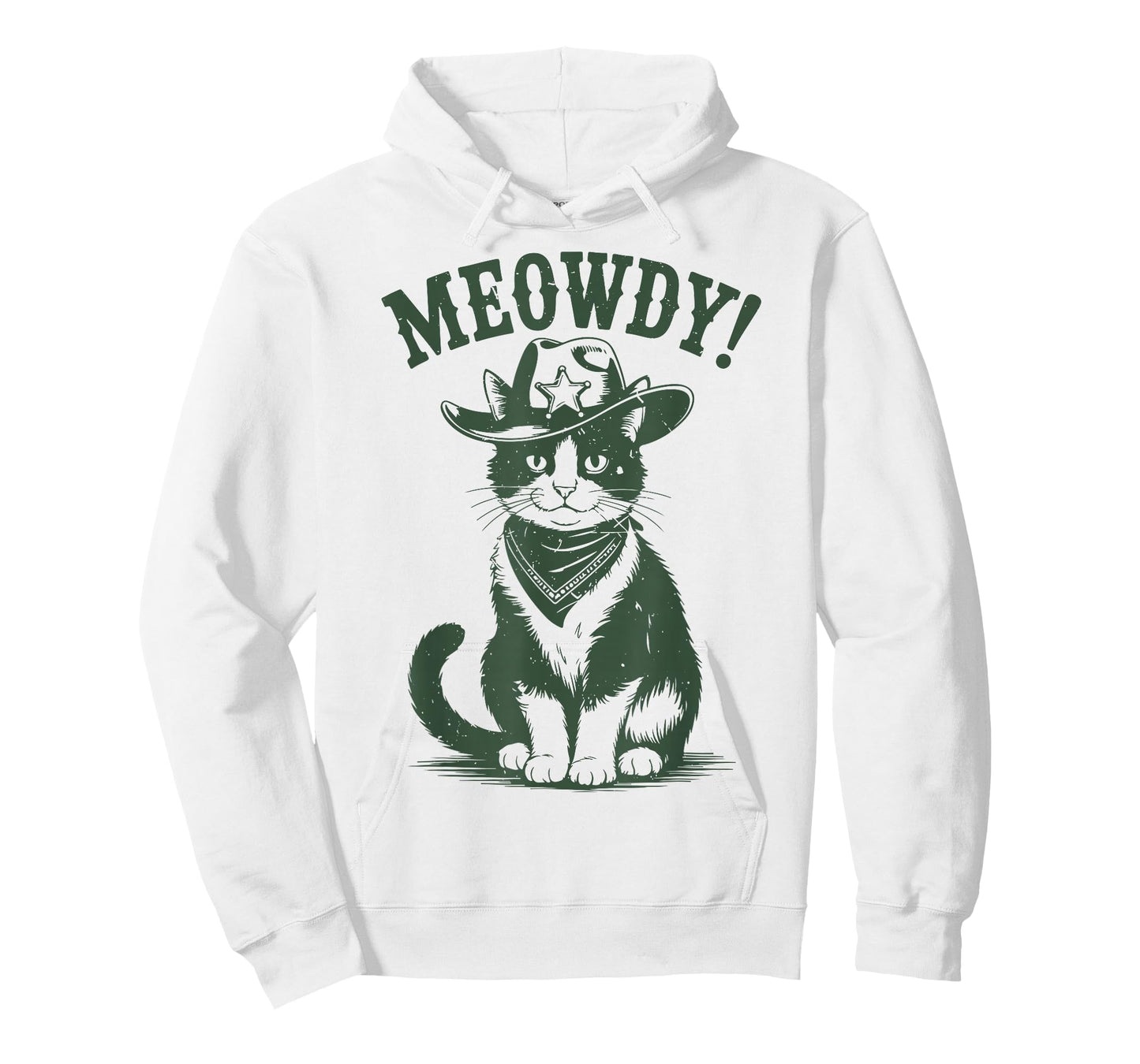 Meowdy Tuxedo Cat Cowboy Country Western Funny Dad Mom Men T-Shirt