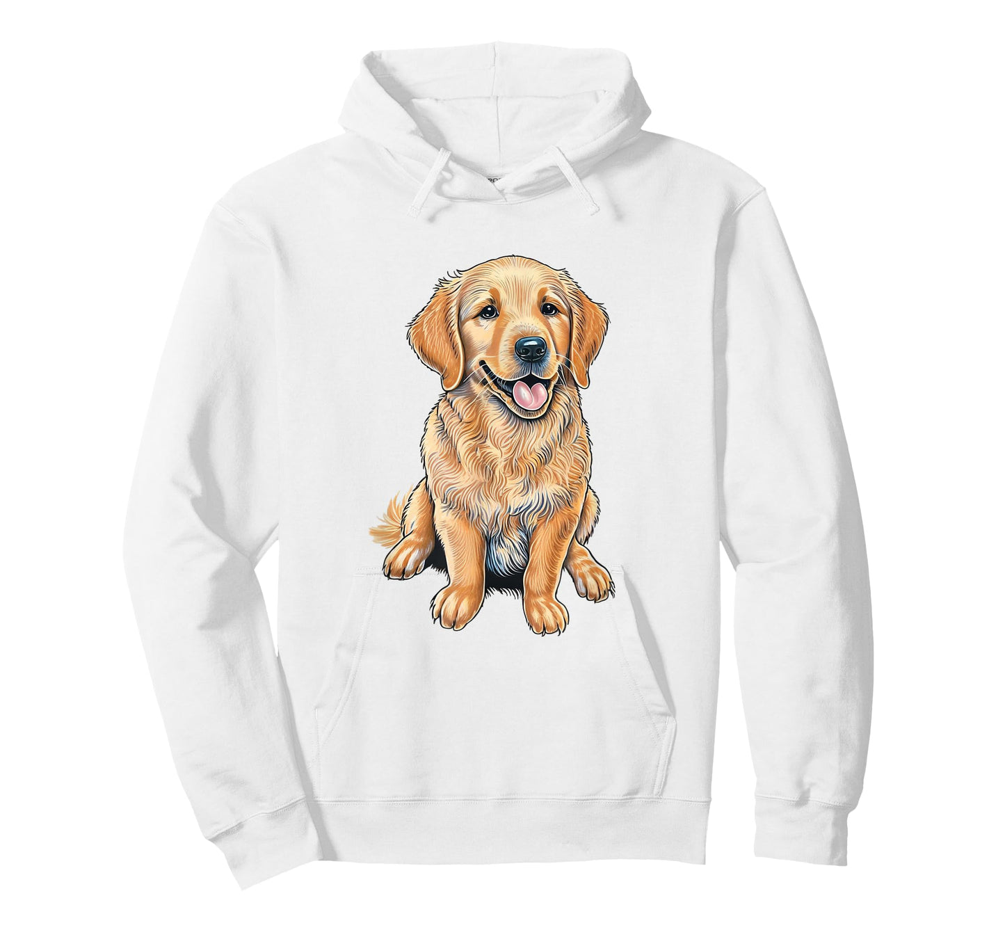 Adorable Golden Retriever Illustration T-Shirt