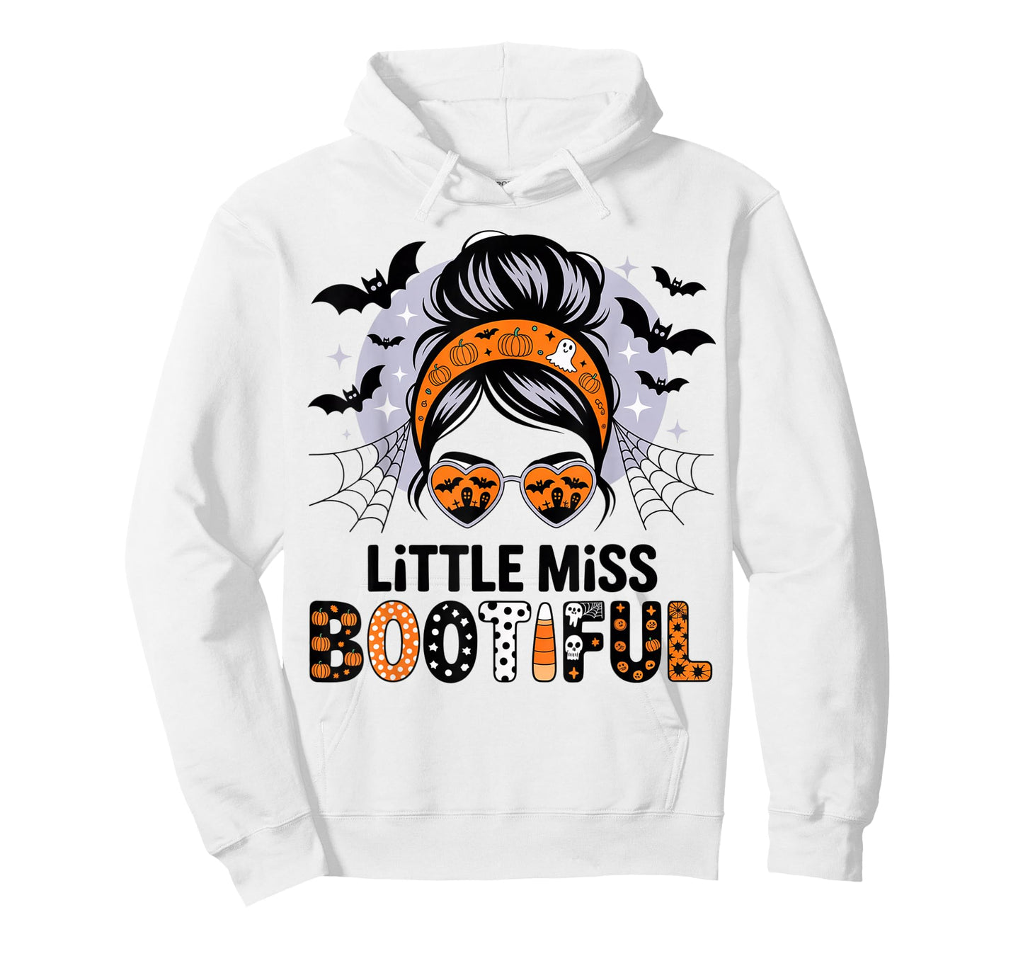 Little Miss Bootiful Messy Bun Halloween Costumes Girl Kid T-Shirt