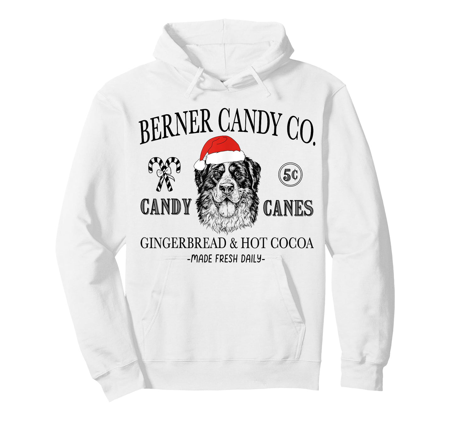 Funny Santa Bernese Mountain Dog Christmas Vintage Holiday T-Shirt