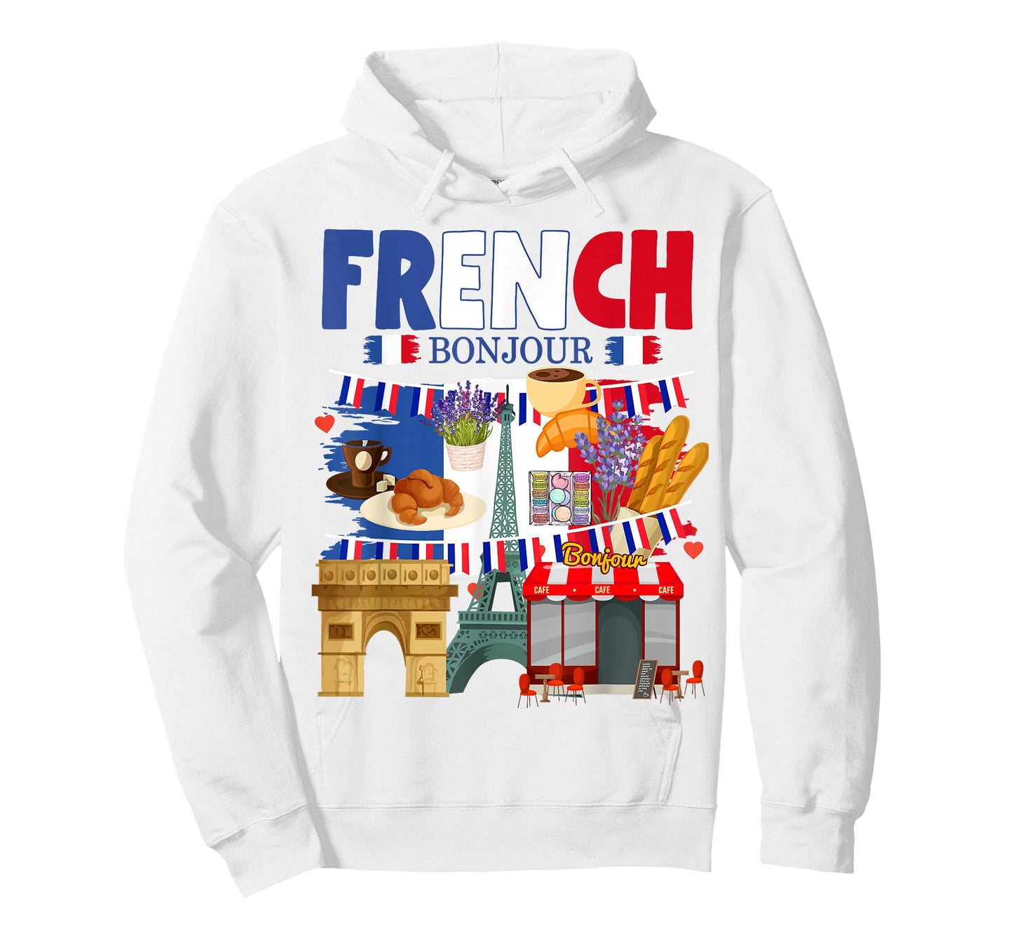 France Flag Outfit Idea For Kids French Flag & Lavender T-Shirt