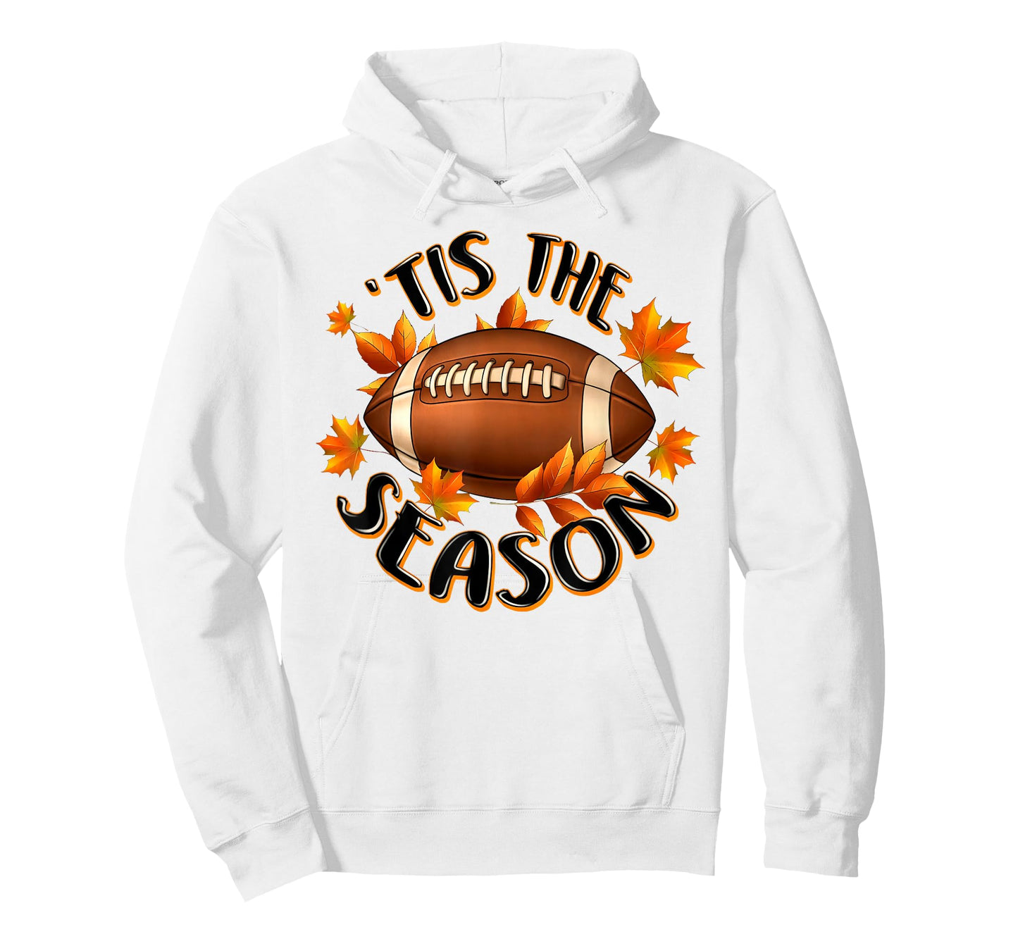 'Tis The Season Football Autumn Fall Leaves Thanksgiving T-Shirt