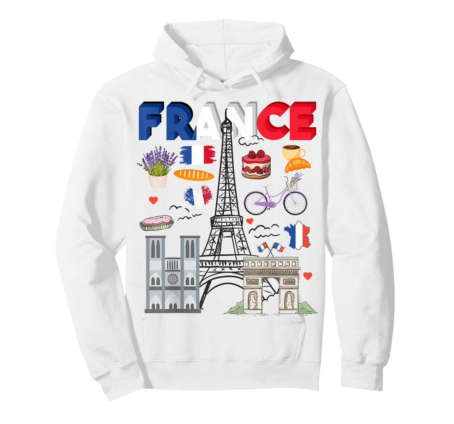 France Flag Outfit Idea For Kids French Flag & Lavender T-Shirt
