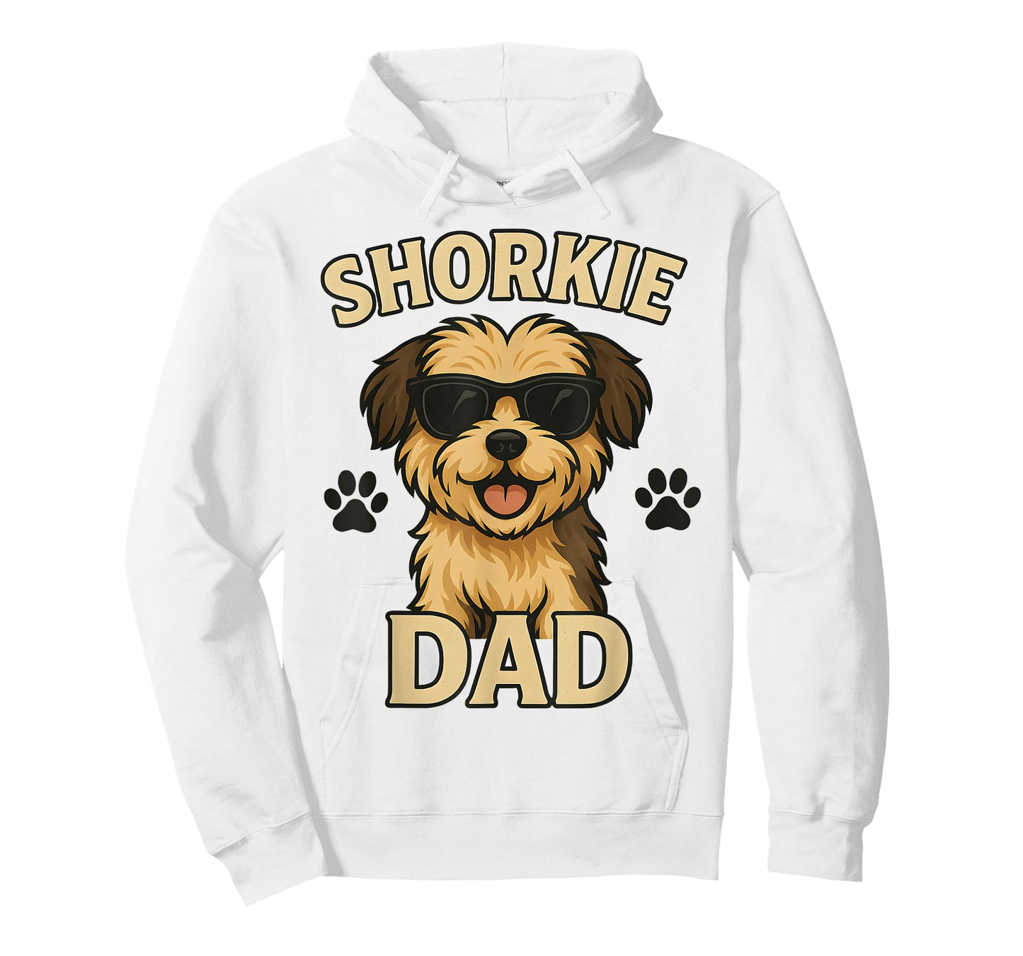 Cool Cute Kawaii Shorkie Dad Father's Day Puppy Dog Cartoon Men Women Kids T-Shirt