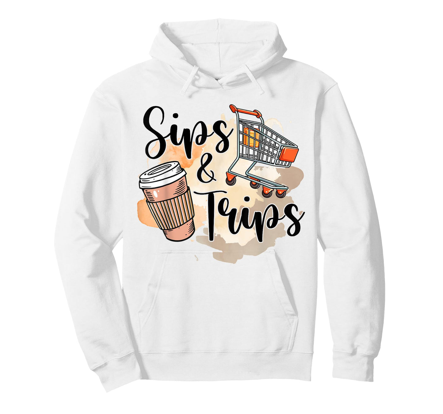 Coffee & Shopping Lover Caffeinated Girls BFF Sips & Trips T-Shirt