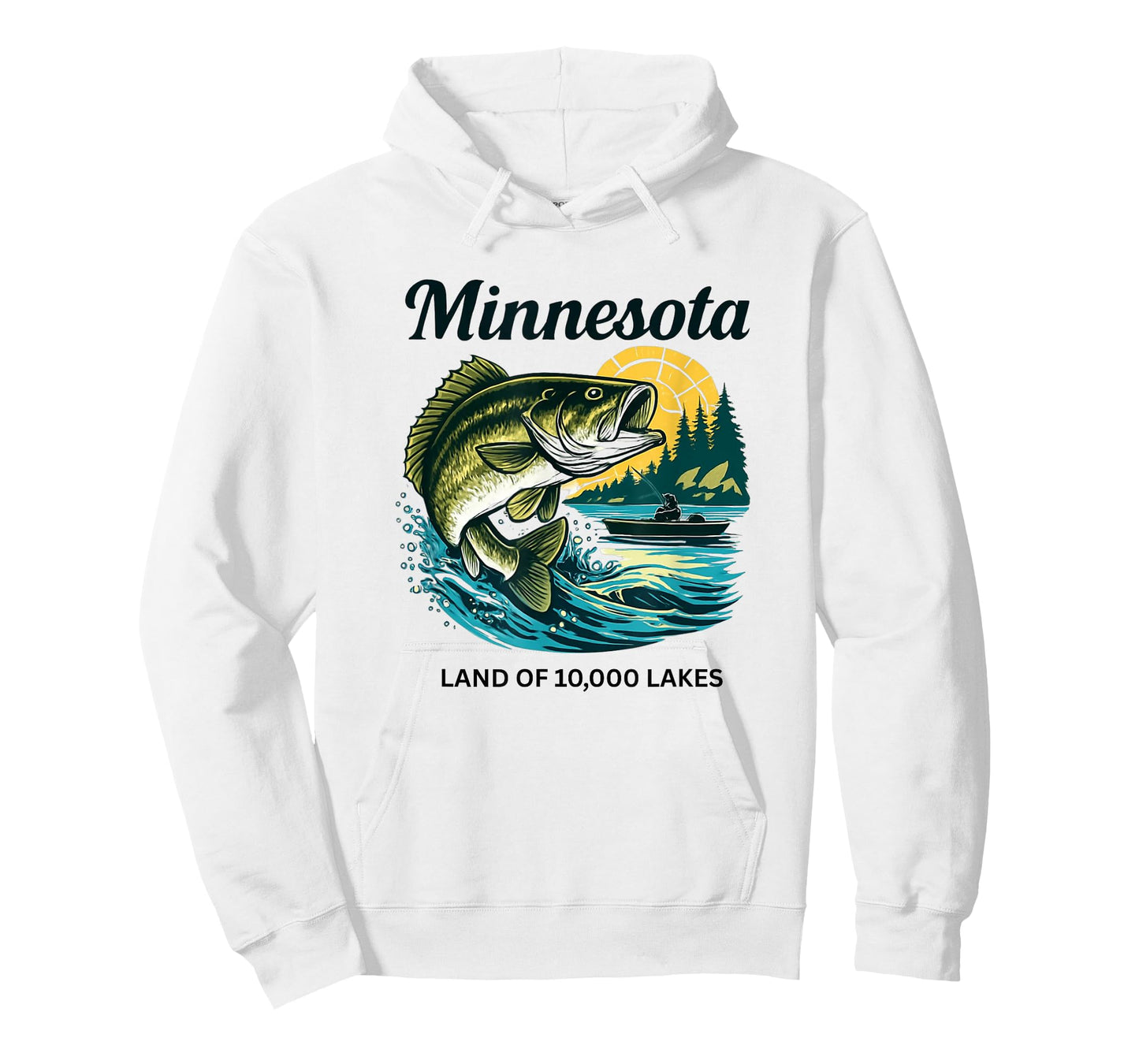 Minnesota Bass Fishing Lake Home Land Of 10,000 Lakes T-Shirt