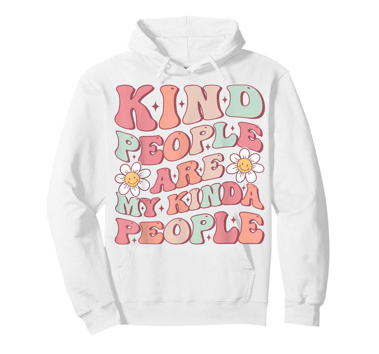 Kind People Are My Kinda People Groovy Kindness Daisy Flower T-Shirt