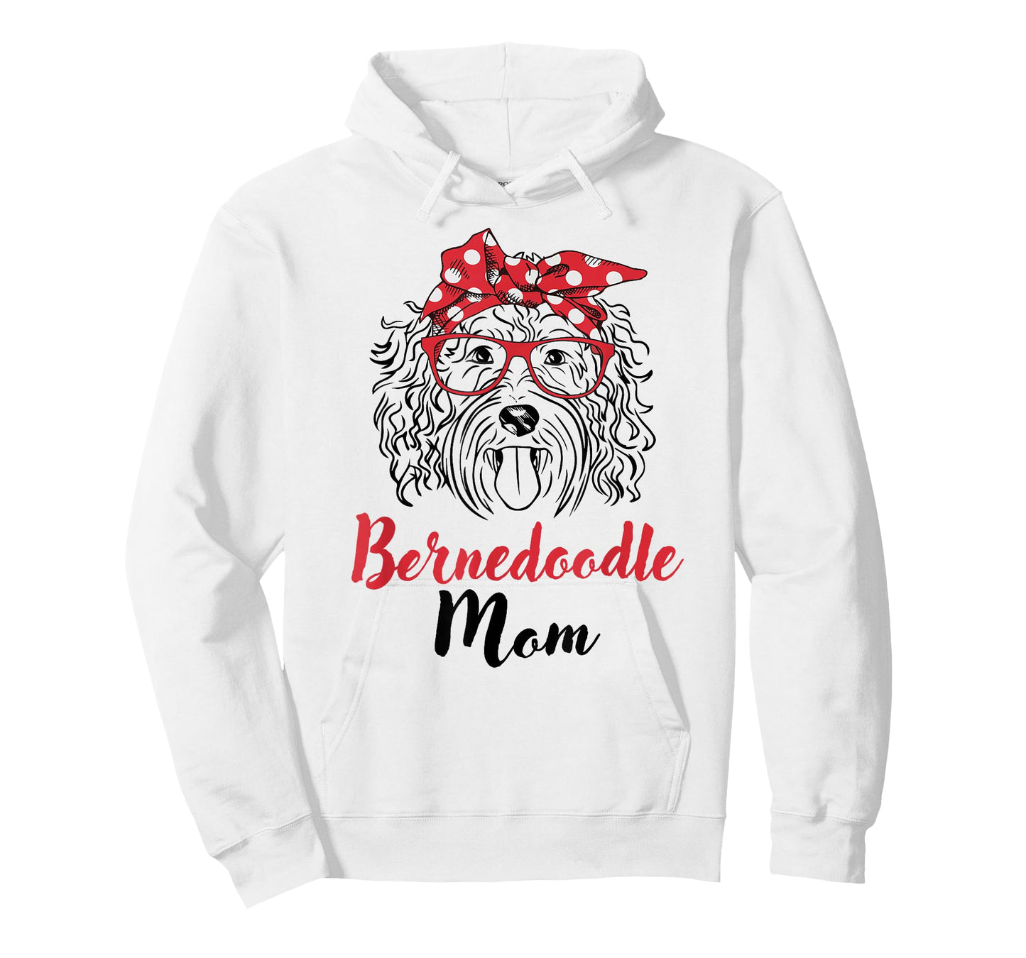 Cute Womens Girls Red Bandana Bernedoodle Mom Dog Lover T-Shirt