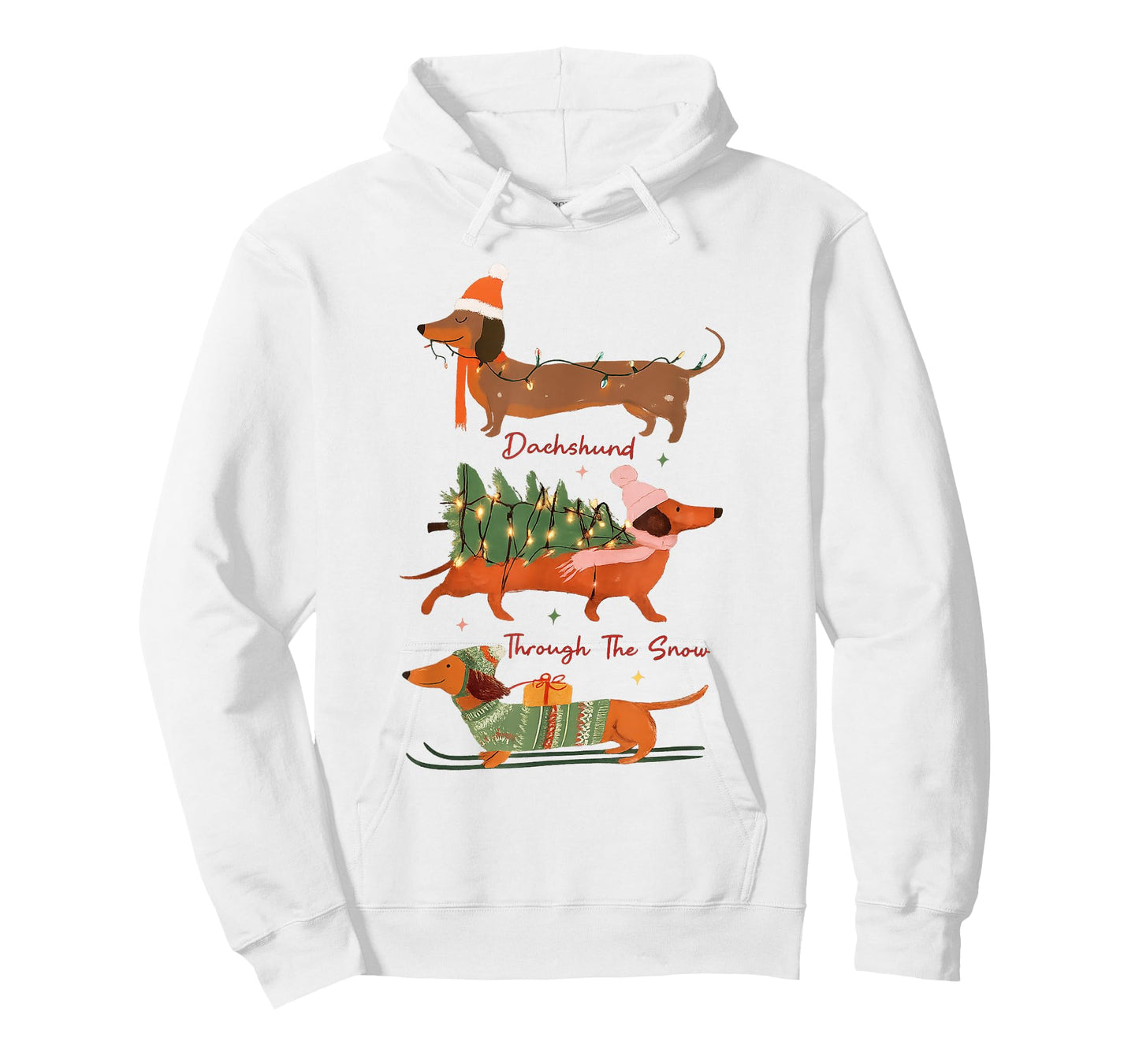 Dachshund Through The Snow Merry Christmas Dachshund Dog T-Shirt