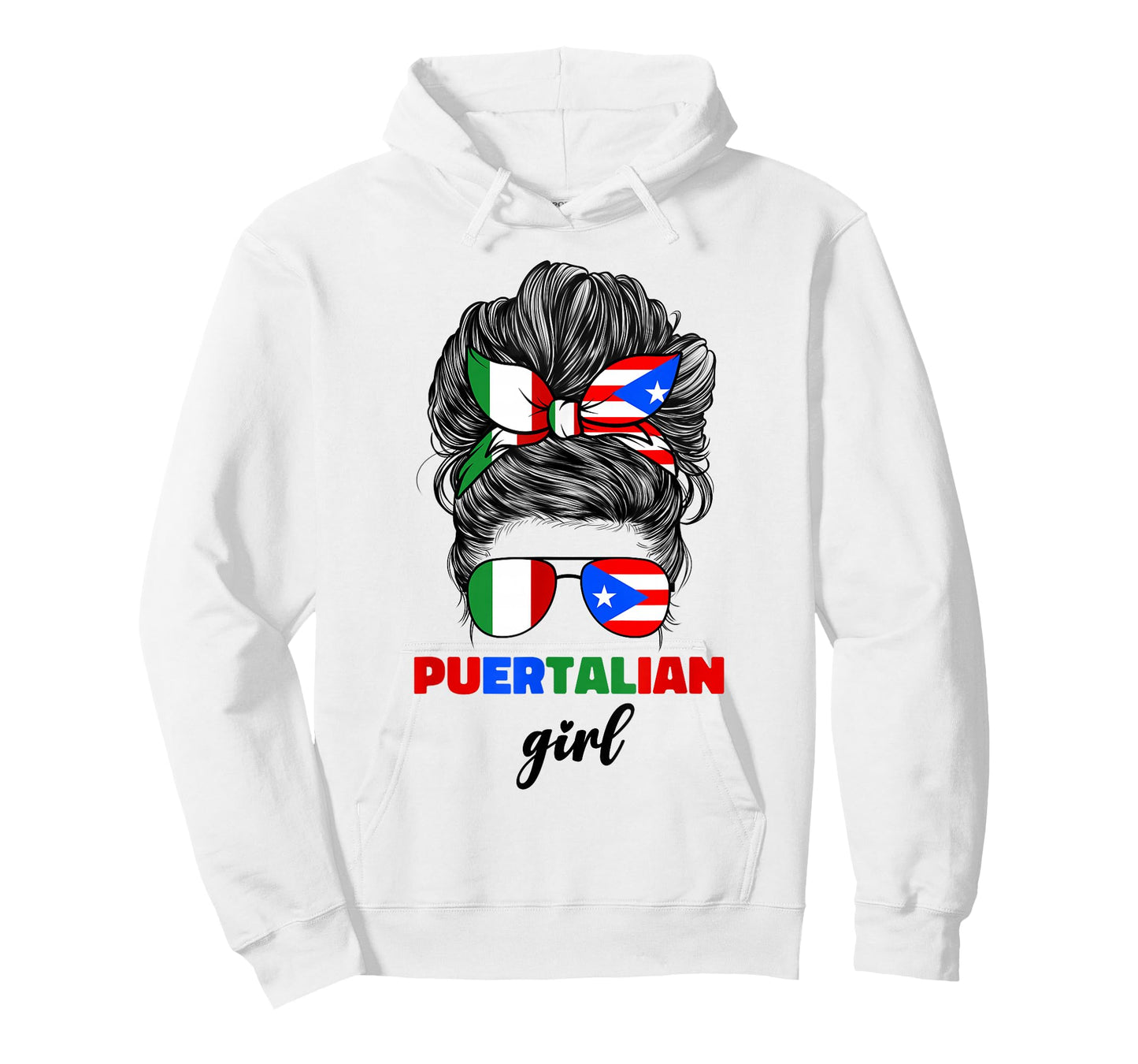 Half Italian And Puerto Rican Rico Italy Flag Girl For Women T-Shirt