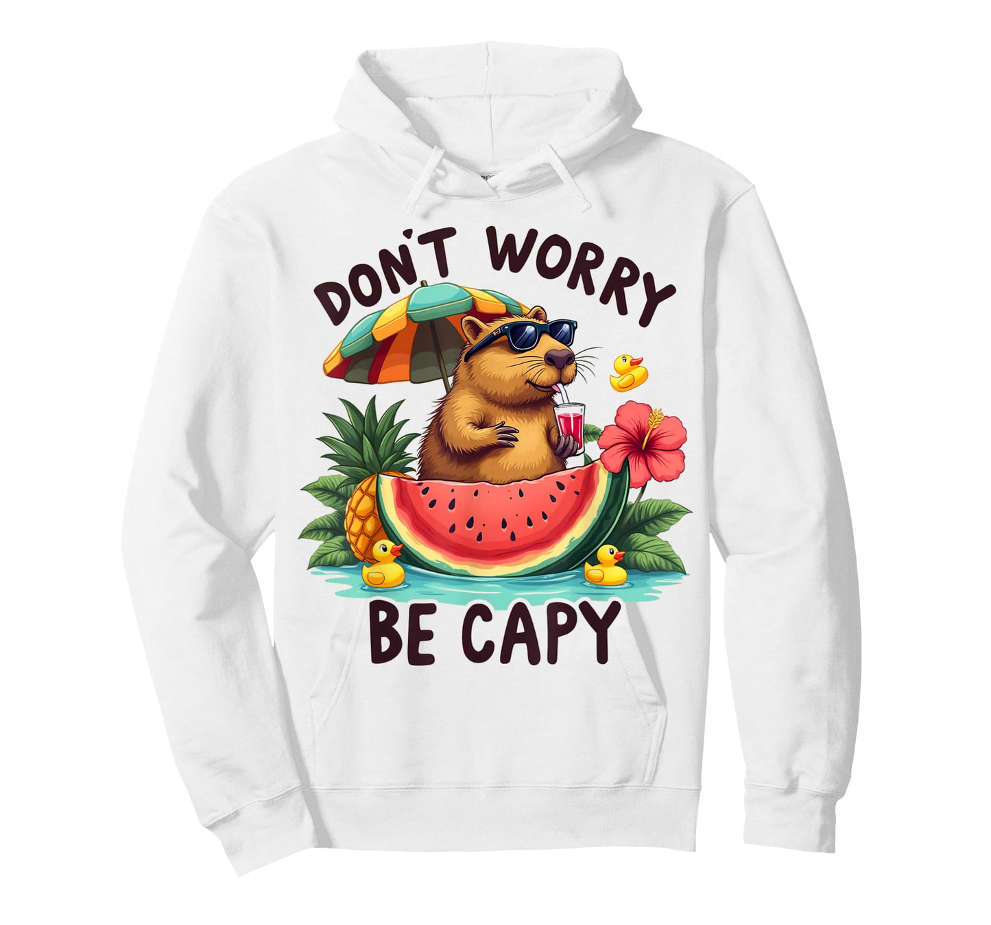 Funny Don't Worry Be Capy Kids Youth Womens Girl Capybara T-Shirt